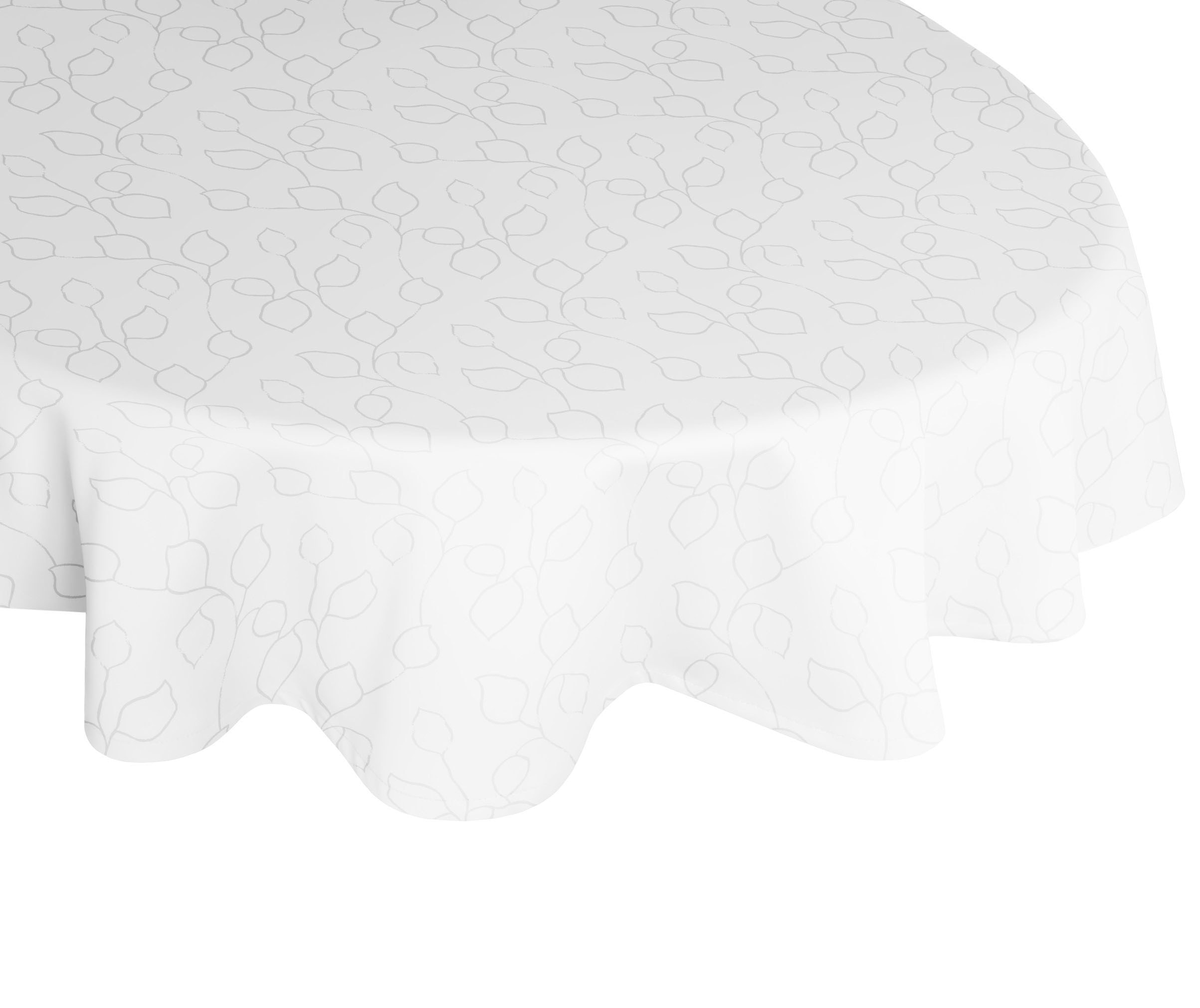 Wirth Tischdecke "Westport" Made in Germany, Jacquard Dekostoff, Blatt-Design, Pflegeleicht