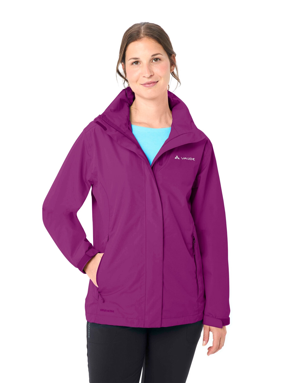 VAUDE Regenjacke »Women's Escape Light Jacket« mit Kapuze für Wandern und Trekking, atmungsaktives Material, wasserdicht