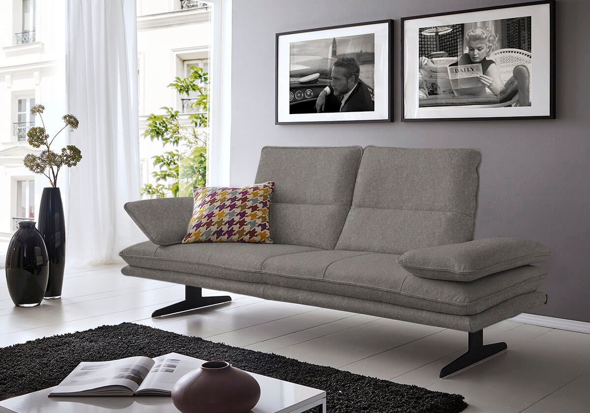 W.SCHILLIG 2-Sitzer "broadway, Designsofa mit tollem Sitzkomfort, Breite 216cm" Sitztiefenverstellung, Kopfteil- & Seitenteilverstellung, Breite 216cm