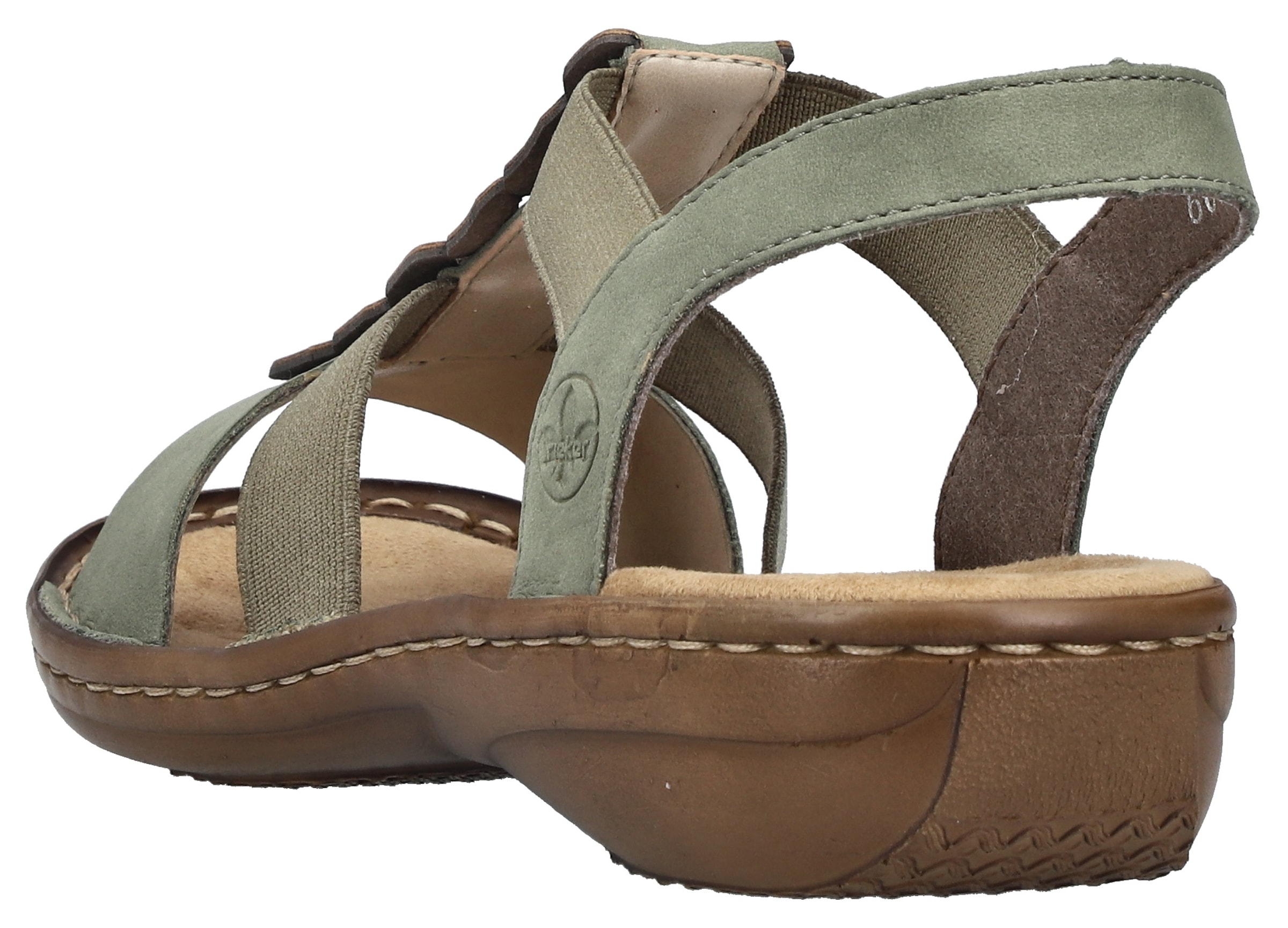 Rieker Sandale  Sommerschuh, Schlupfschuh mit Gummizug für guten Sitz