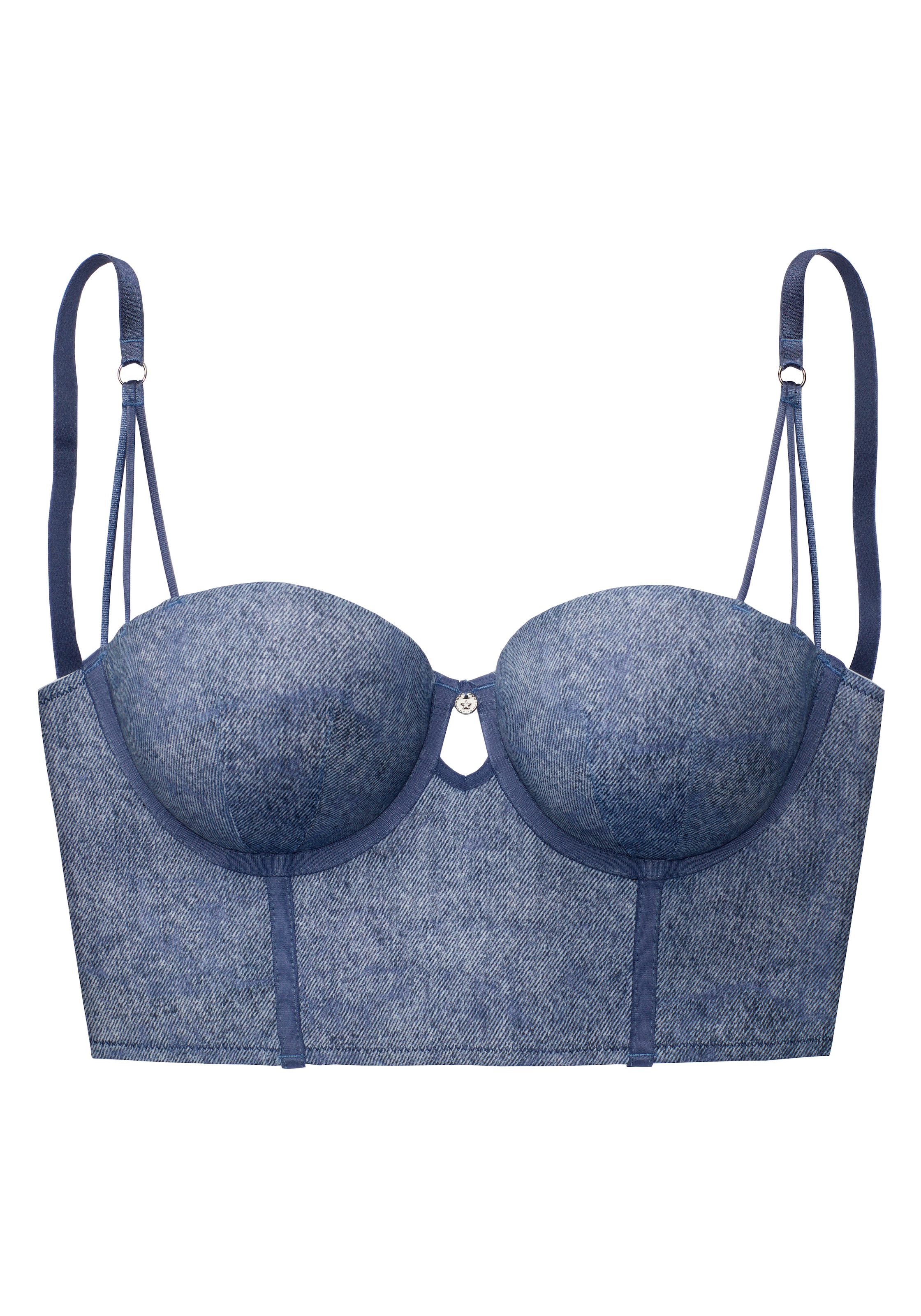 Vivance Corsage, mit Bügel im angesagten Jeans-Look, sexy Dessous