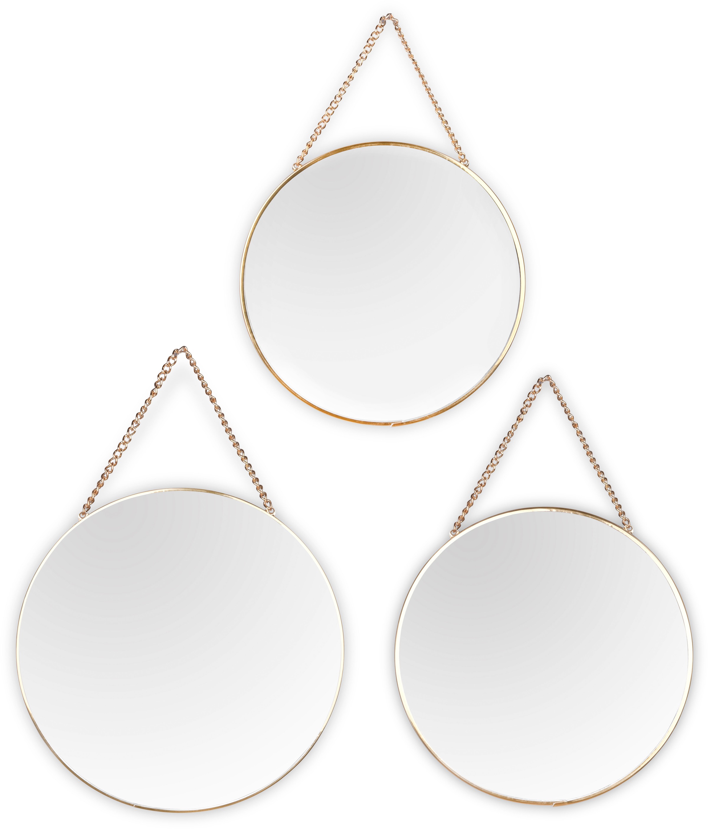 MIRRORS AND MORE Dekospiegel "Gloria", (Set, 3 St.), Wandspiegel günstig online kaufen