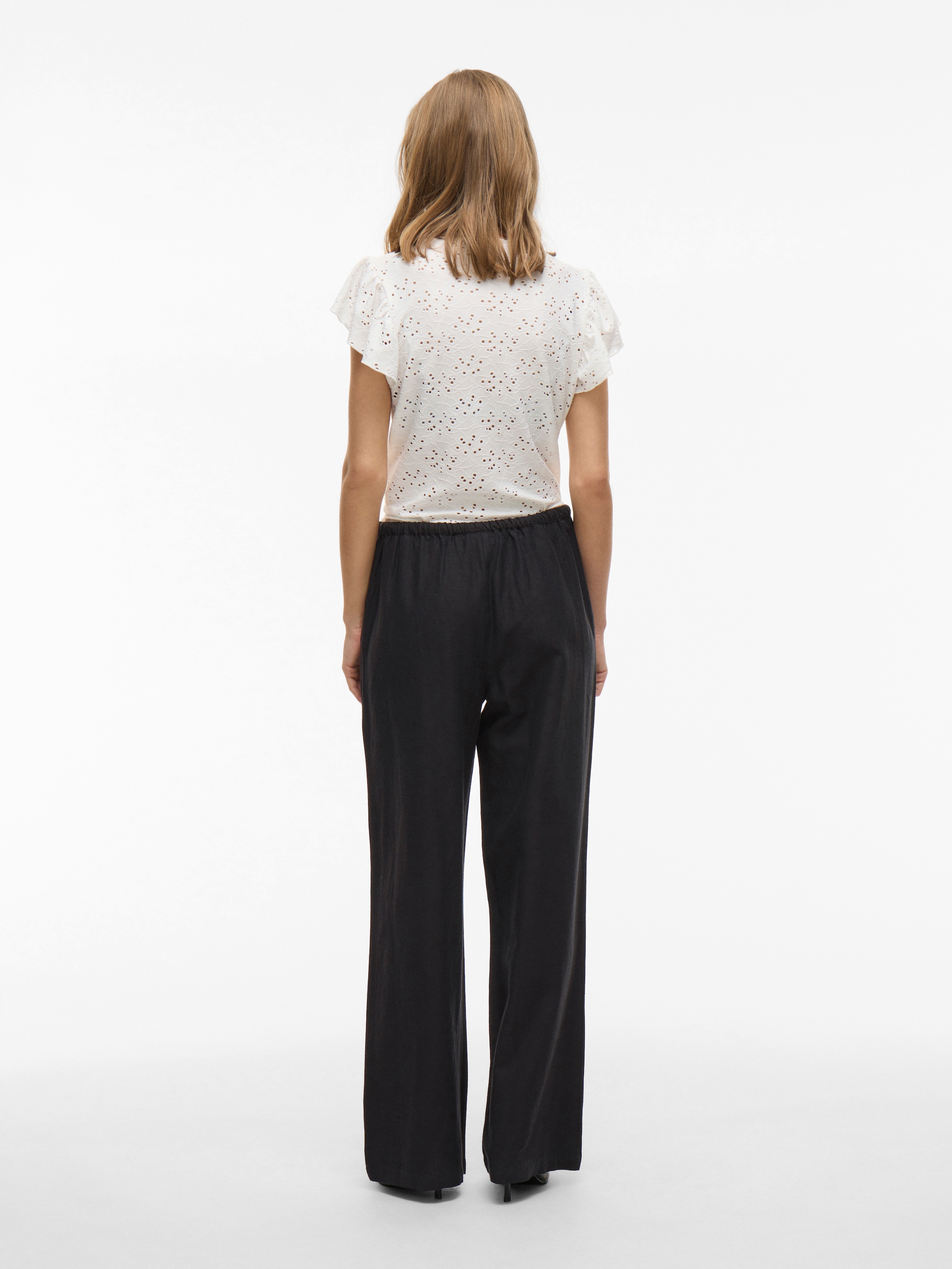 Vila Schlupfhose »VIPRISILLA RW PANTS - NOOS«  Sommerhose, mit Leinen