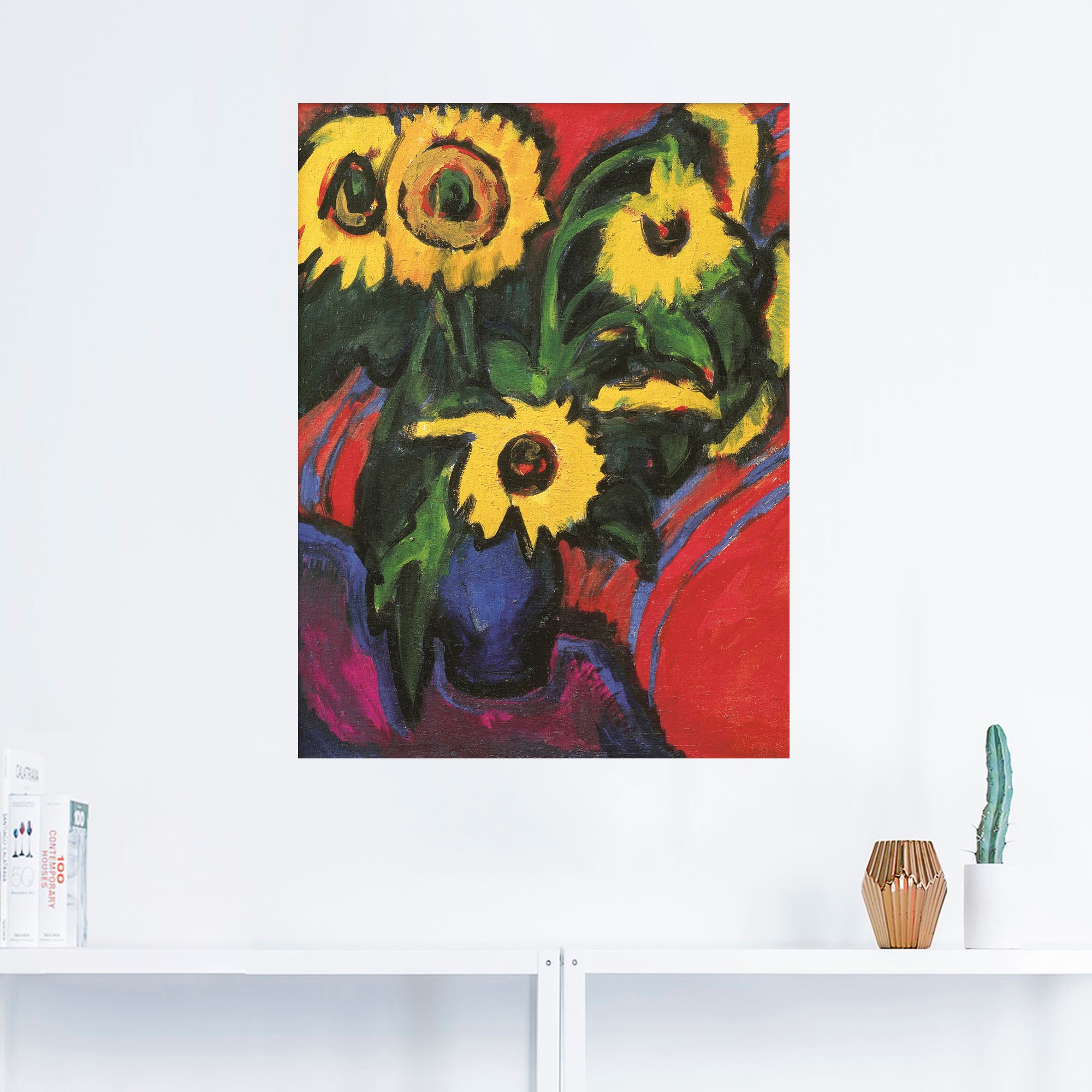 Artland Wandbild »Sonnenblummen. 1909/18«, Blumen, (1 St.), als Leinwandbild, Wandaufkleber oder Poster in versch. Größen