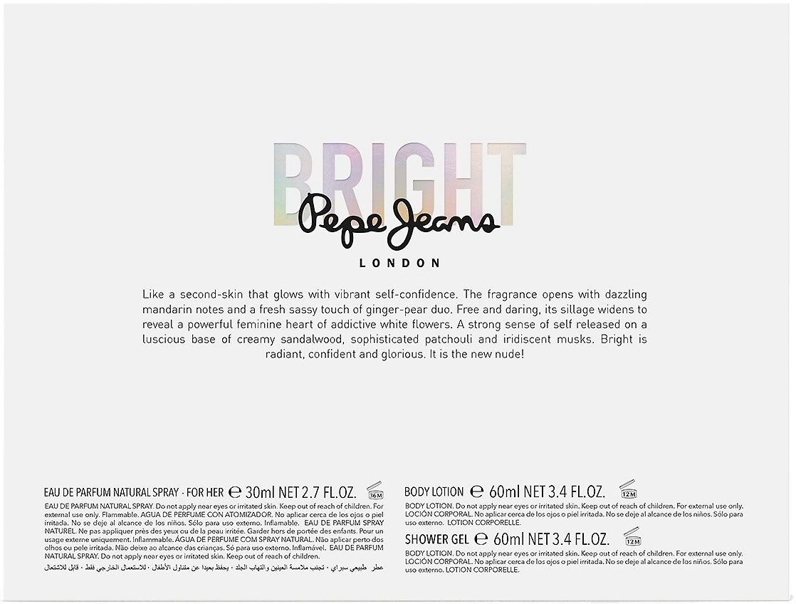 BRIGHT »PJ Gel Jeans | EDP 60ml 30ml + Shower 60ml«, BAUR Gift Pepe + (Set, Lotion Body Set 3 Duft-Set tlg.)