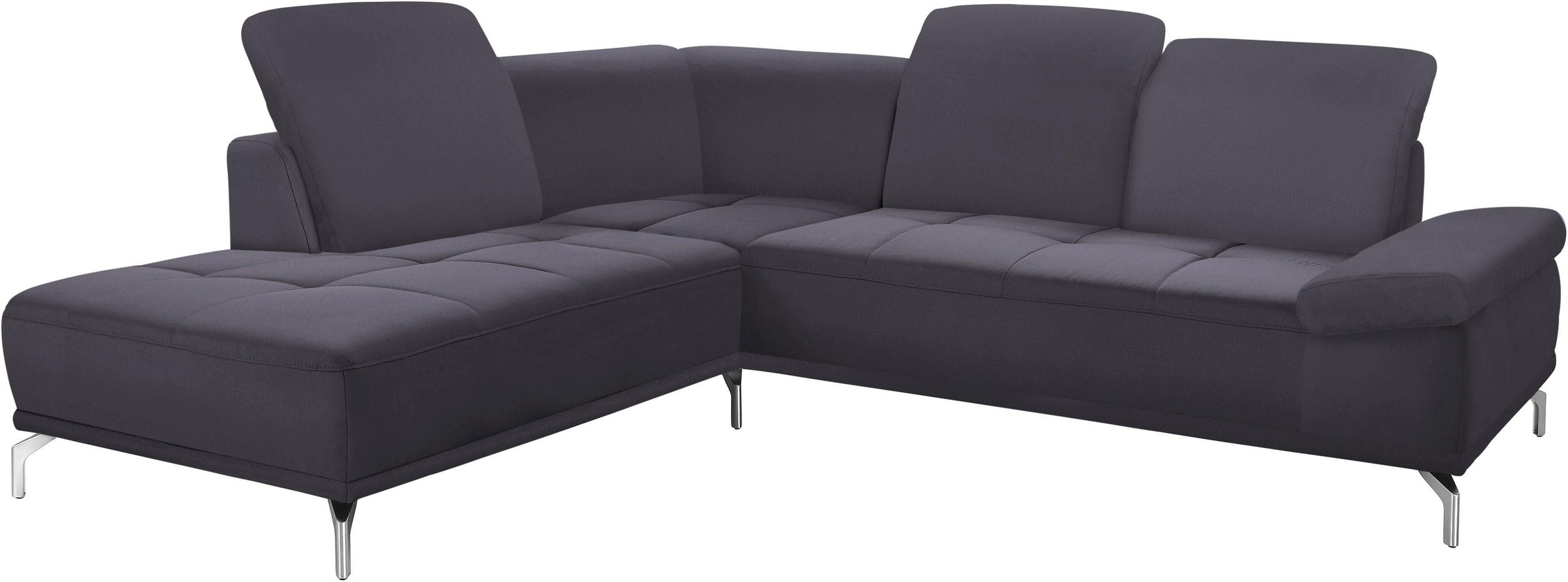 PLACES OF STYLE Ecksofa »Caluna« Inkl.Sitztiefenverstellung, wahlweise mit Kopf- und Armteilverstellung