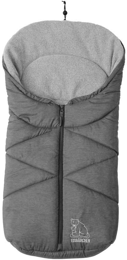 Heitmann Felle "Eisbärchen - Kleiner Winterfußsack Fleece" mit Fleecefutter, für Baby-Tragschalen, Kinderwagen u.v.m