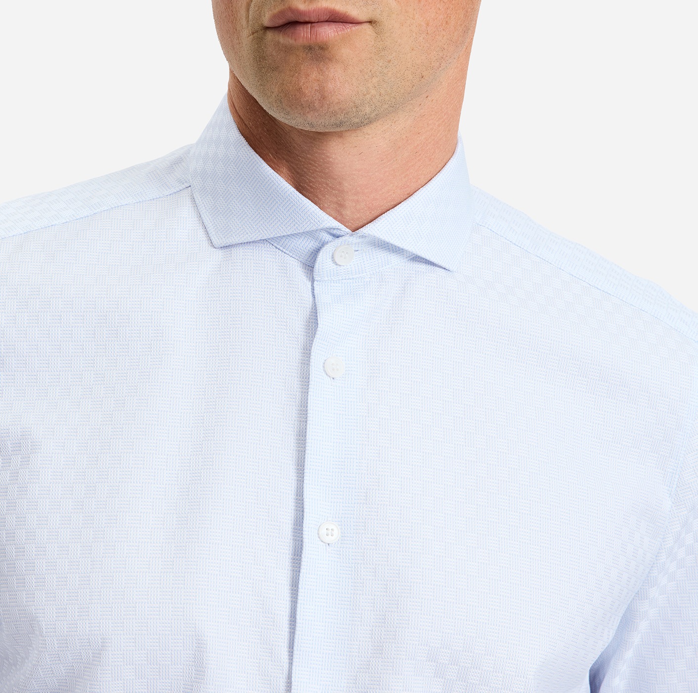 Thumbnail - OLYMP Langarmhemd "Level Five" body fit, Haifischkragen, Webmuster, Businesshemd