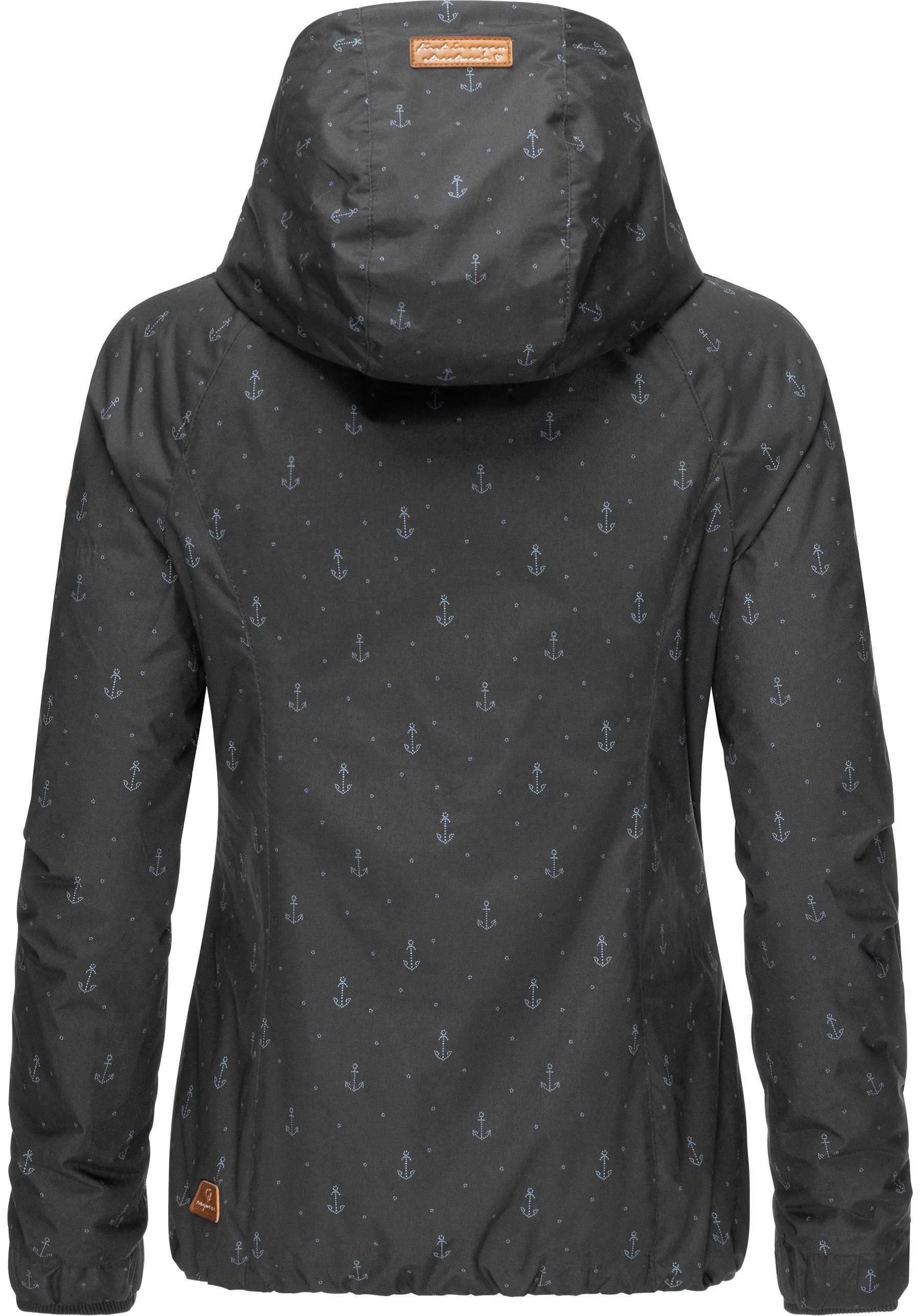 Ragwear Winterjacke »Dizzie Marina Winter Intl.«, mit Kapuze, Warme Outdoorjacke mit maritimem Print