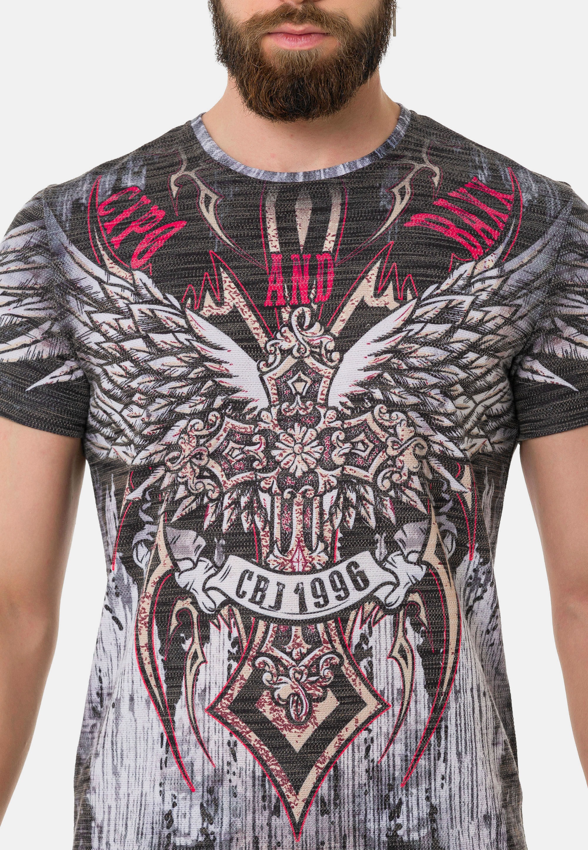 Cipo & Baxx T-Shirt »T-Shirt«, mit Laserdruck