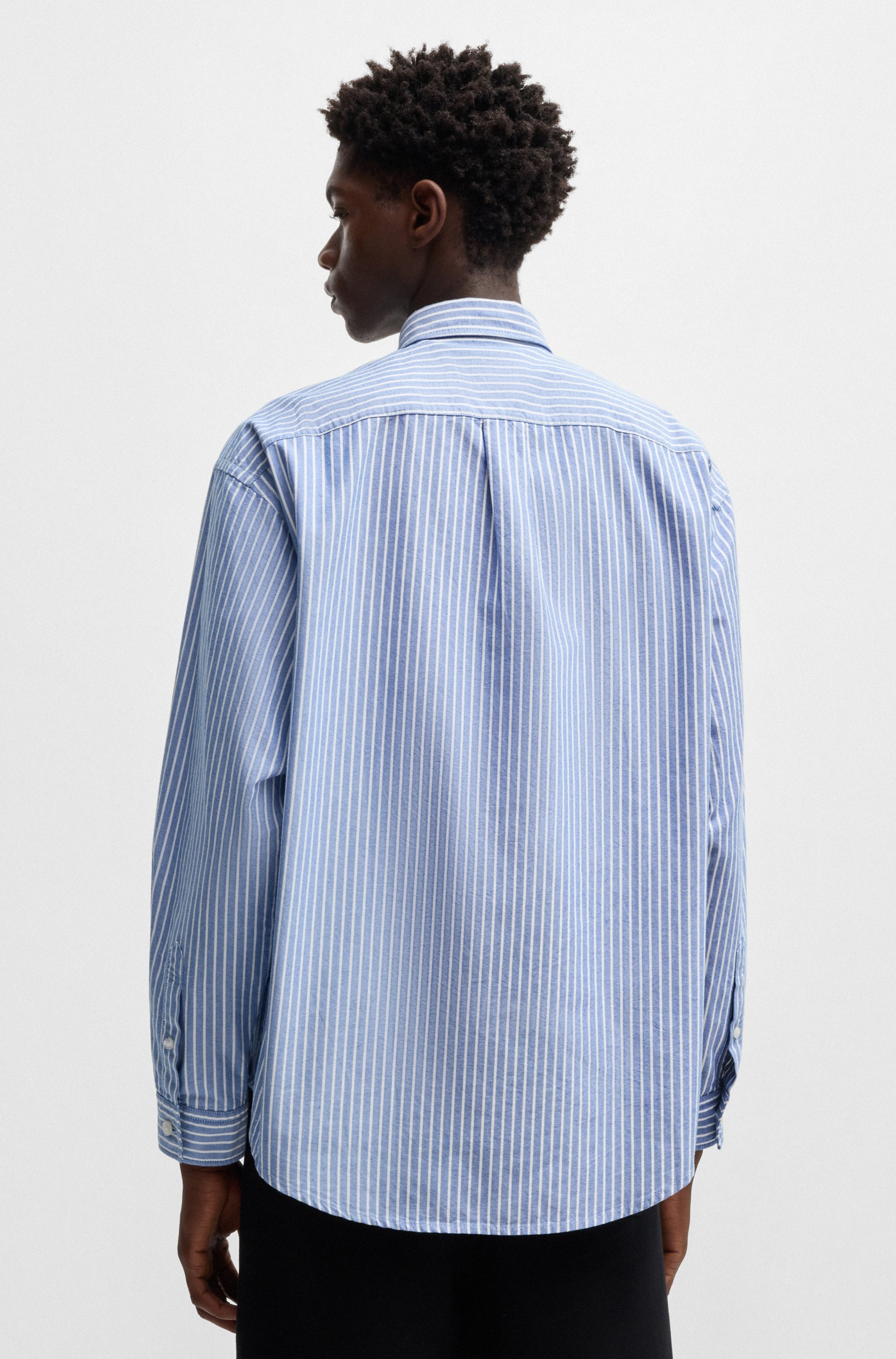 HUGO Blue Langarmhemd "Ebill", oversize günstig online kaufen