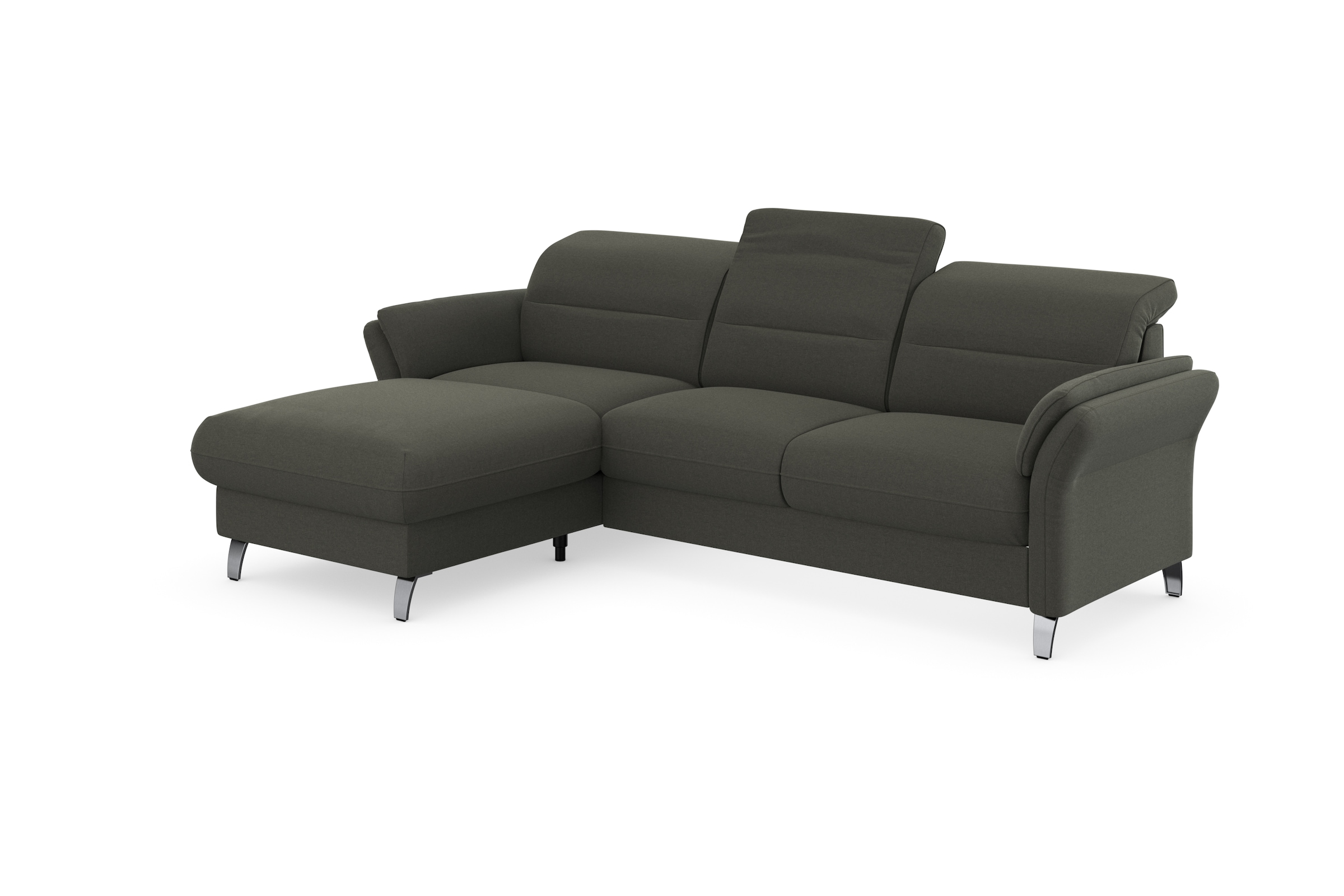 sit&more Ecksofa »Grenoble L-Form mit Federkern«, wahlweise mit Bettfunktion, Bettkasten, Arm- und Kopfteilverstellung