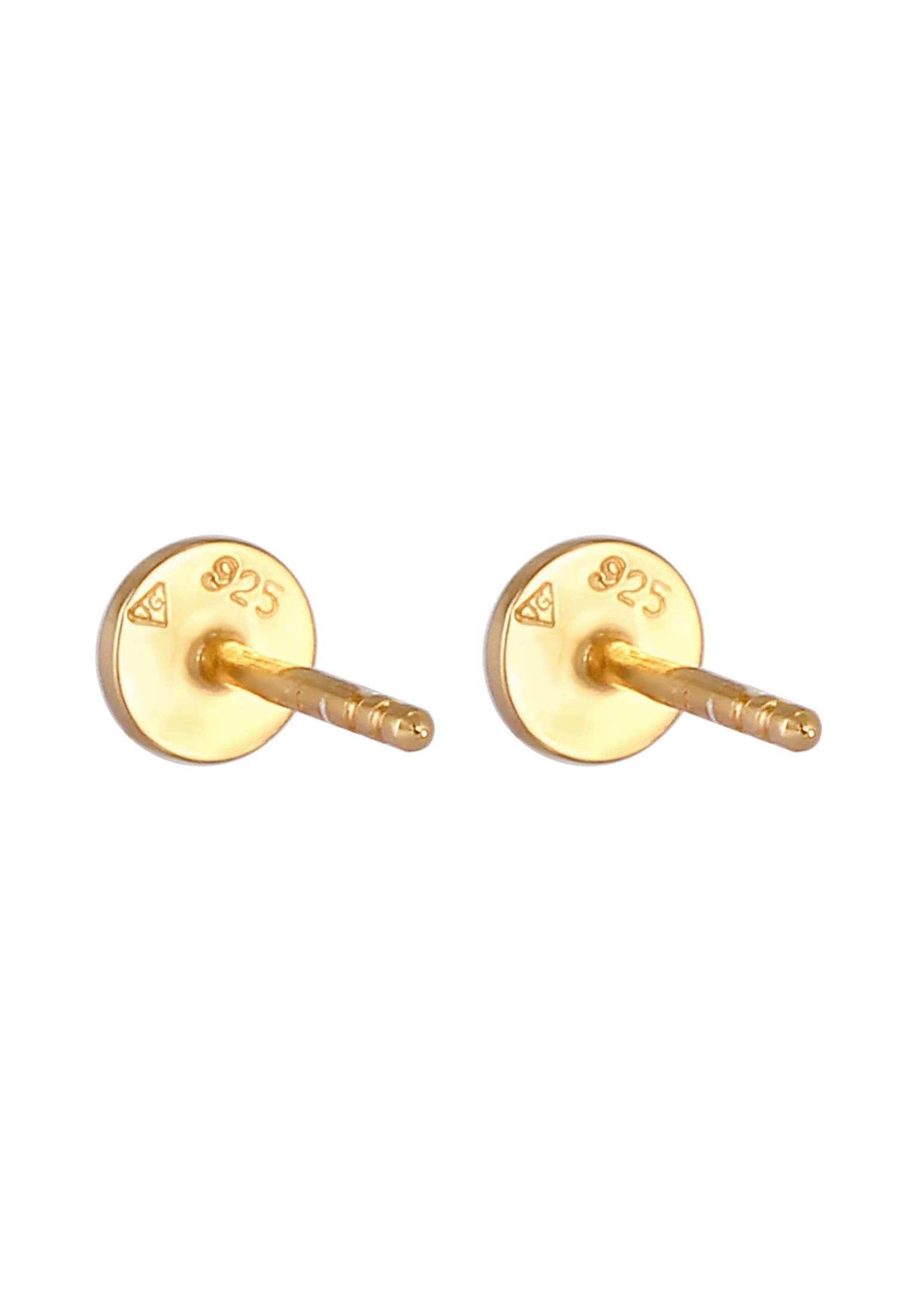 Elli Paar Ohrstecker »Ohrringe Neu Rund Kreis Emaille Geo 925 Silber vergoldet«