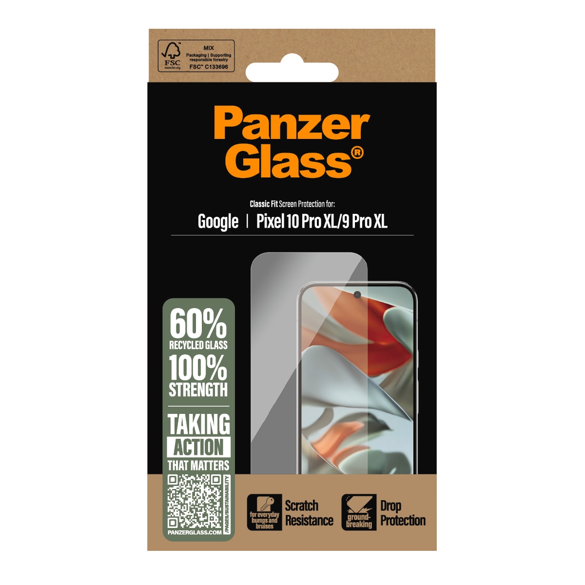 CARE by PanzerGlass Displayschutzglas »Classic Fit Screen Protector«, für Google Pixel 9 Pro XL-Google Pixel 10 Pro XL, Displayschutzfolie, Schutzfolie, Bildschirmschutz, kratz- & stoßfest