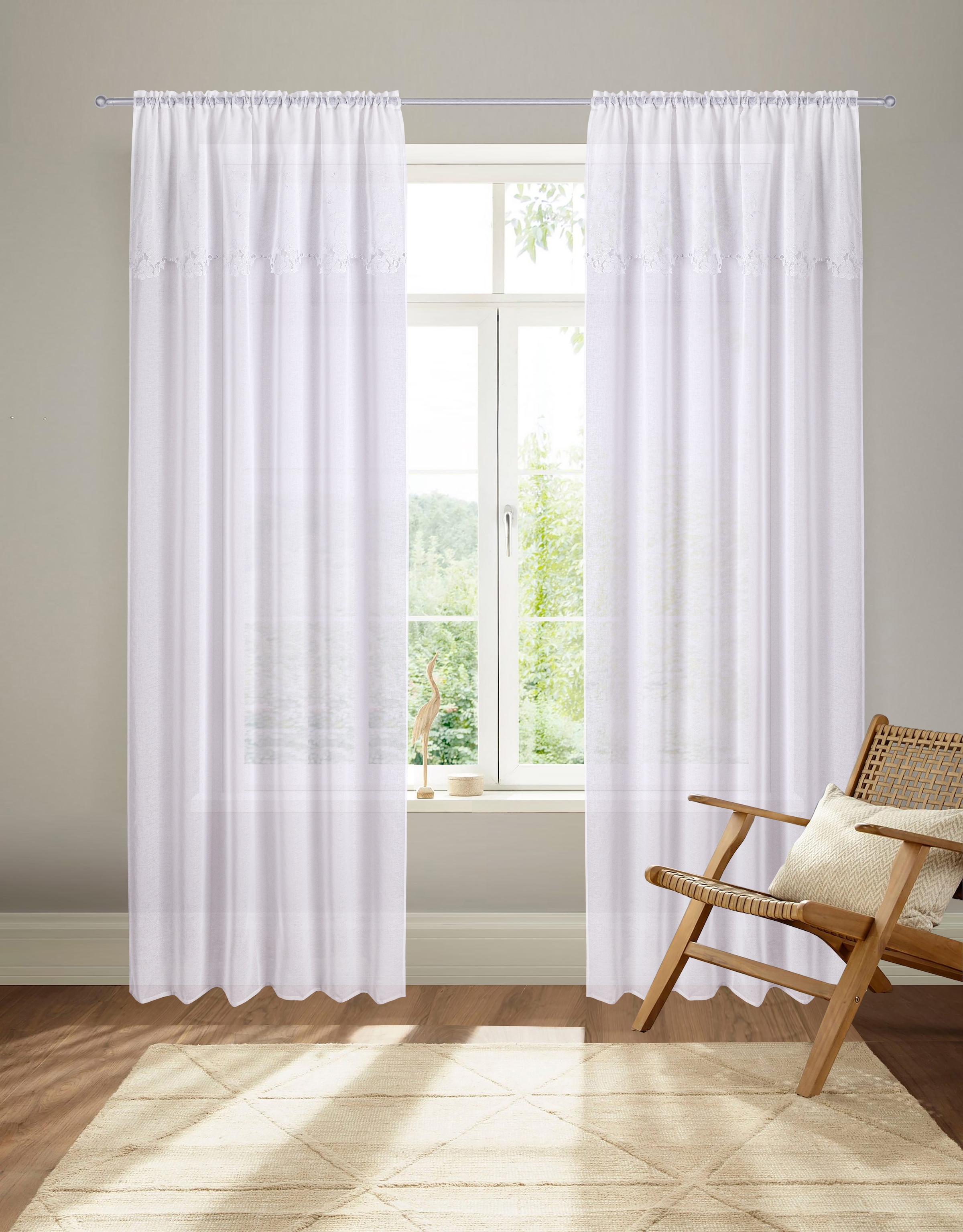 Home affaire Gardine "Riedbach" Stangendurchzug 1 Stk. tlg. günstig online kaufen