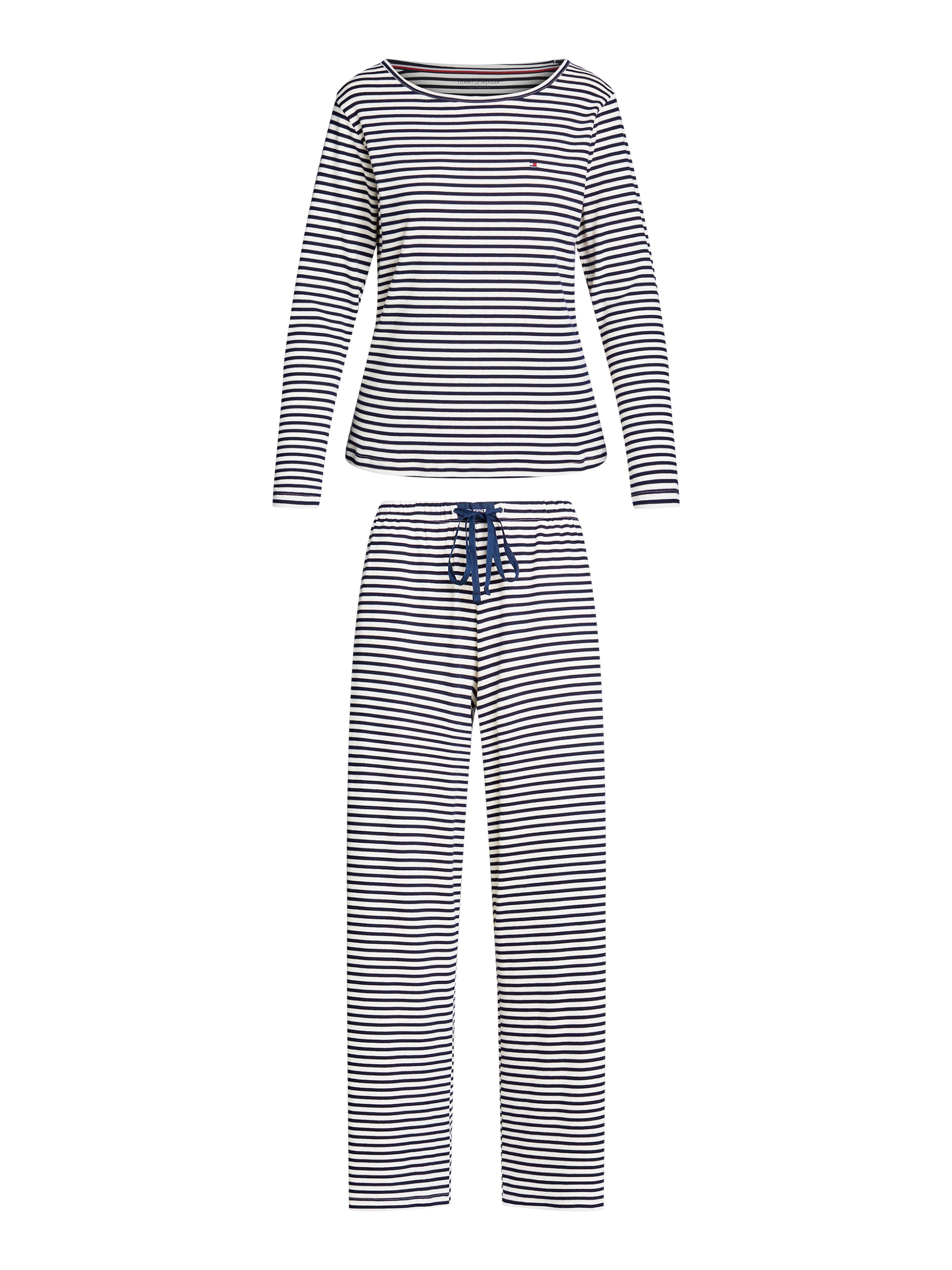 Tommy Hilfiger Underwear Pyjama »JERSEY LS PRINT PJ SET«, (Set, 2 tlg., 2tlg), in Streifenoptik