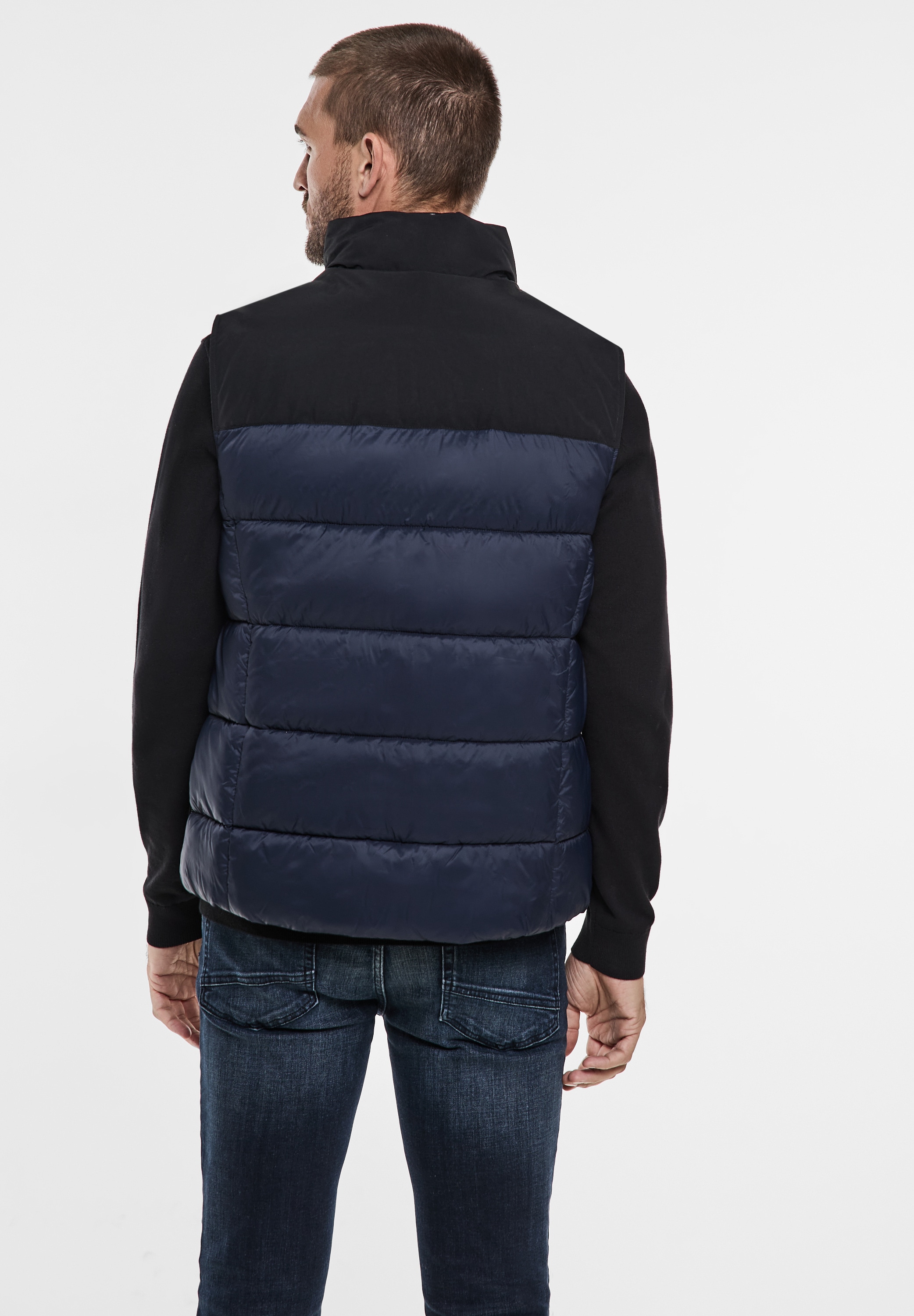 STREET ONE MEN Steppweste, aus softem Materialmix