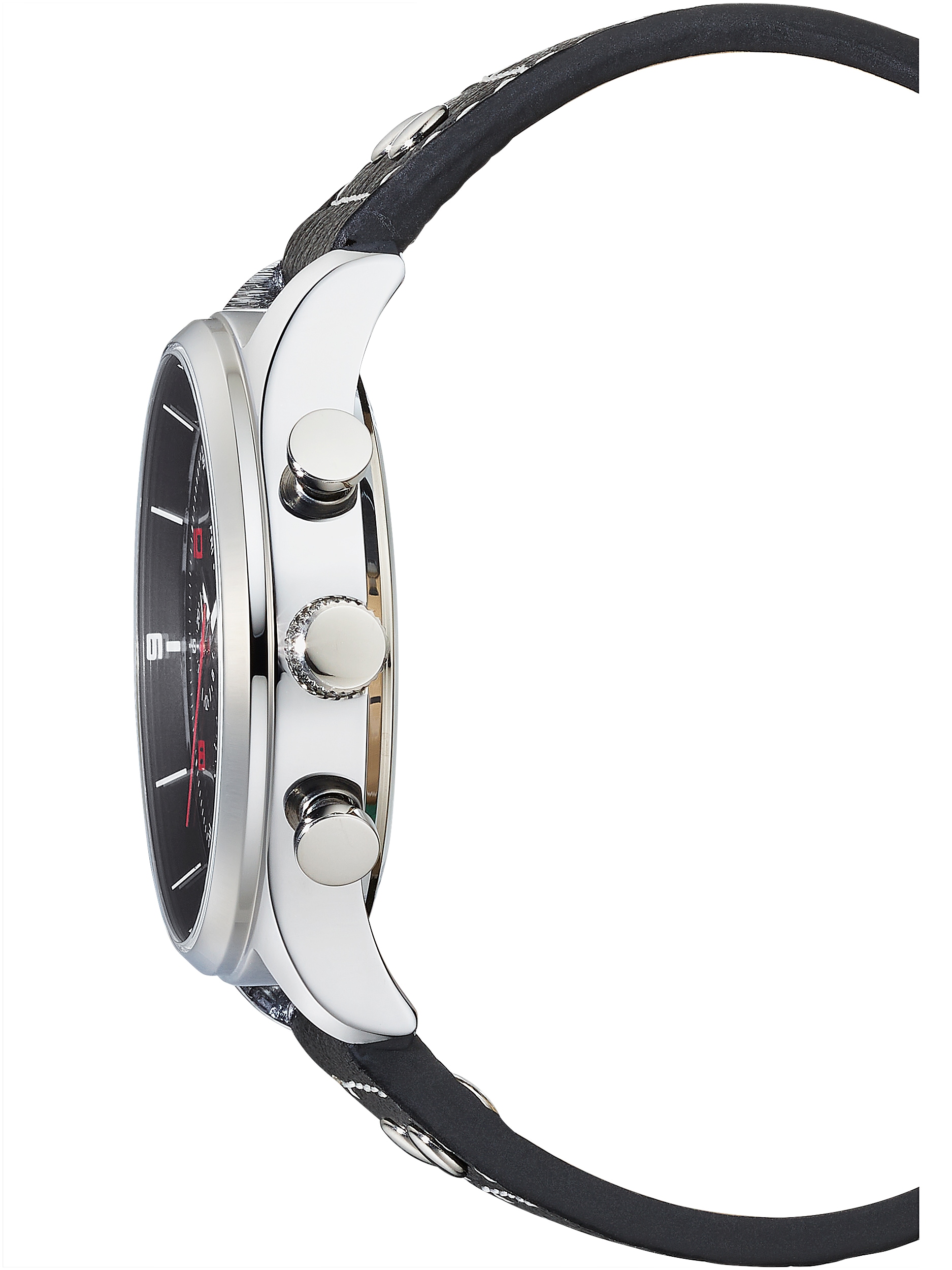 Bruno Banani Multifunktionsuhr »Roadster« Quarzuhr, Armbanduhr, Herrenuhr, Lederarmband, analog, Tag, Wochentag