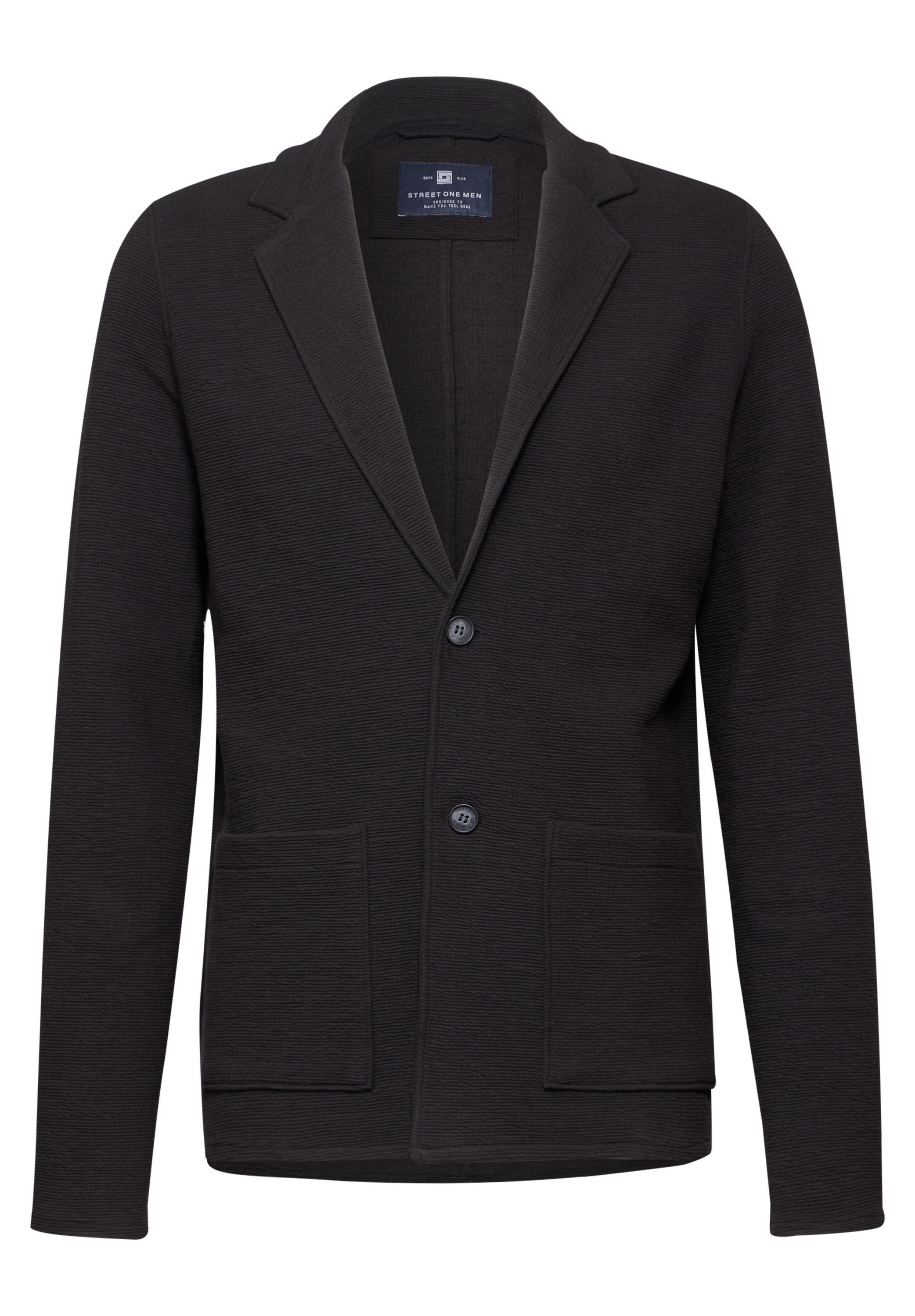 STREET ONE MEN Sweatjacke, mit Reverskragen