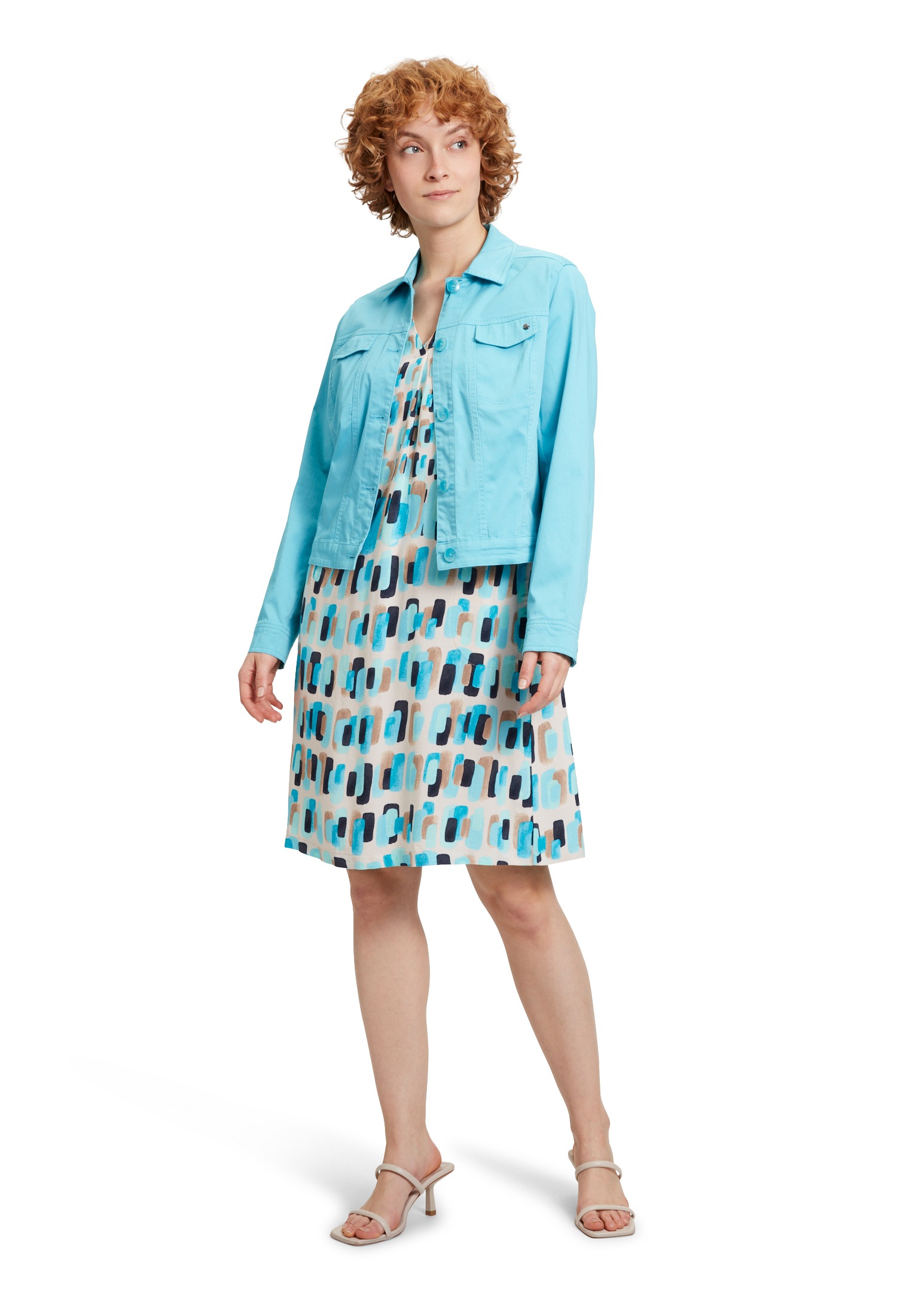 Betty&Co Jackenblazer »Betty & Co Jeansjacke mit Kragen«, Taschen