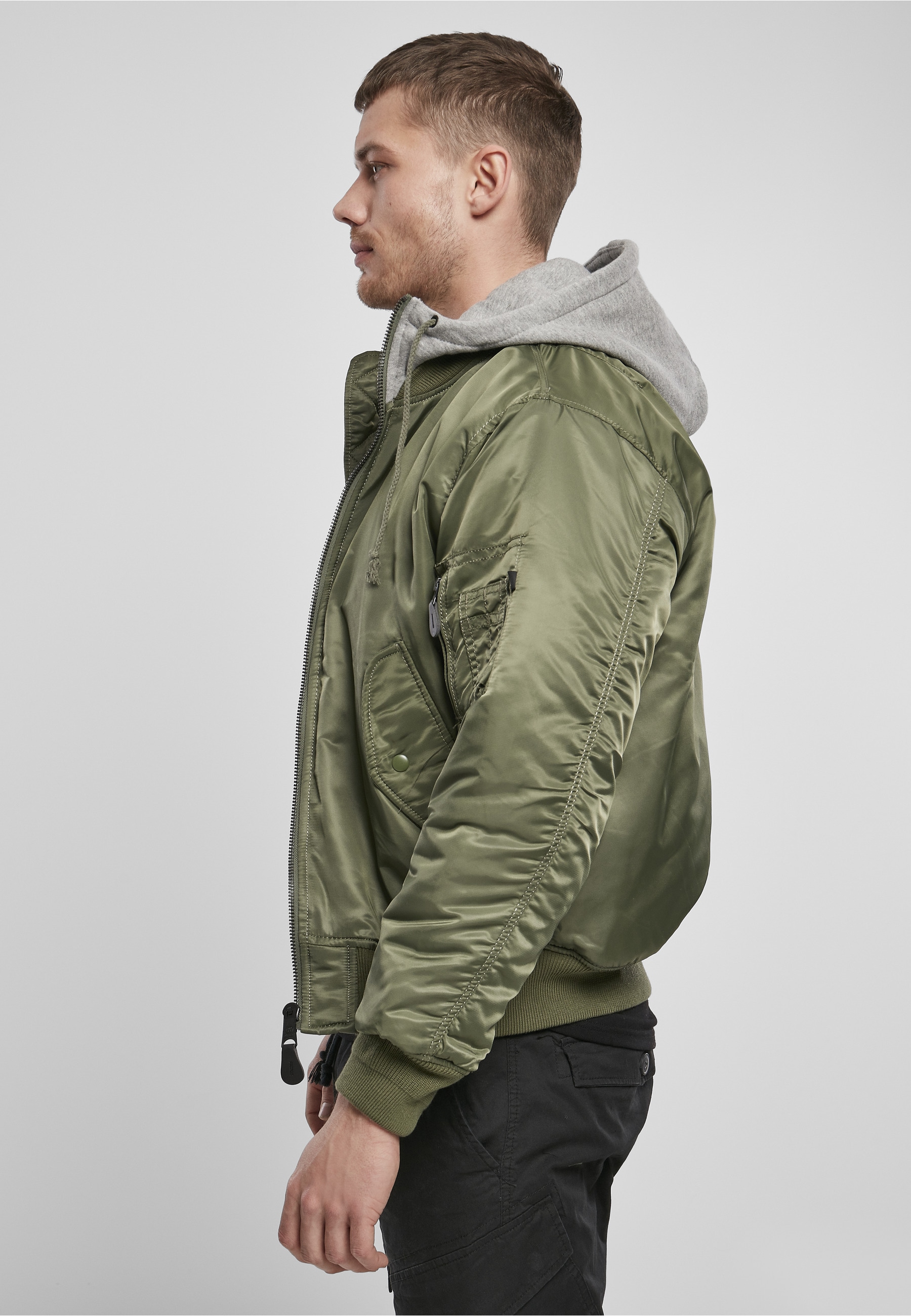 Brandit Anorak »Brandit Herren Hooded MA1 Bomber Jacket« 1 Stk. tlg. mit Kapuze