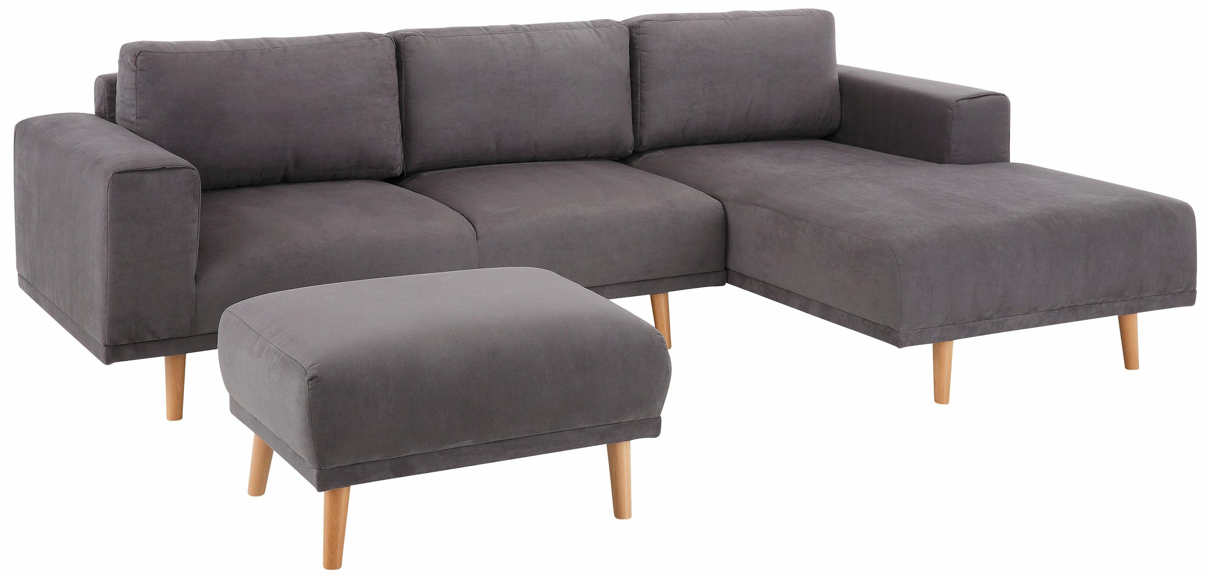Home affaire Ecksofa »Lasse L-Form«, im scandinavischen Stil mit Holzfüßen