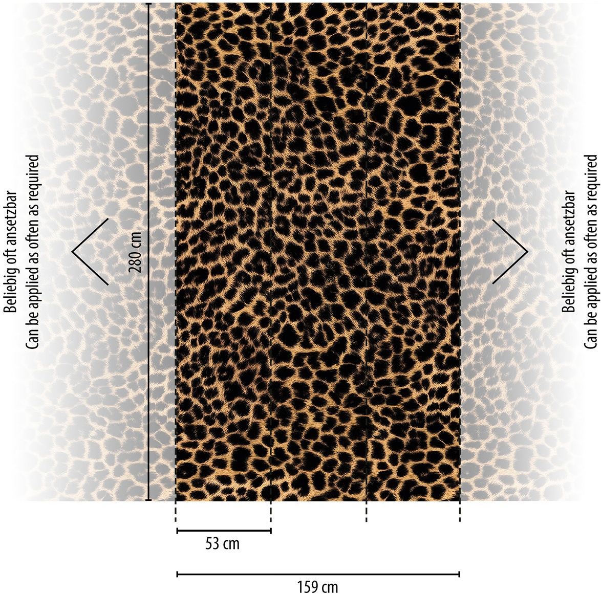 living walls Fototapete »The Wall 4 Eyecatcher – Luxuriöses Leopardenmuster Vlies-Fototapete« Motiv | matt leicht strukturiert Luxuriöses Leopardenmuster mit ausdrucksstarker Wirkung