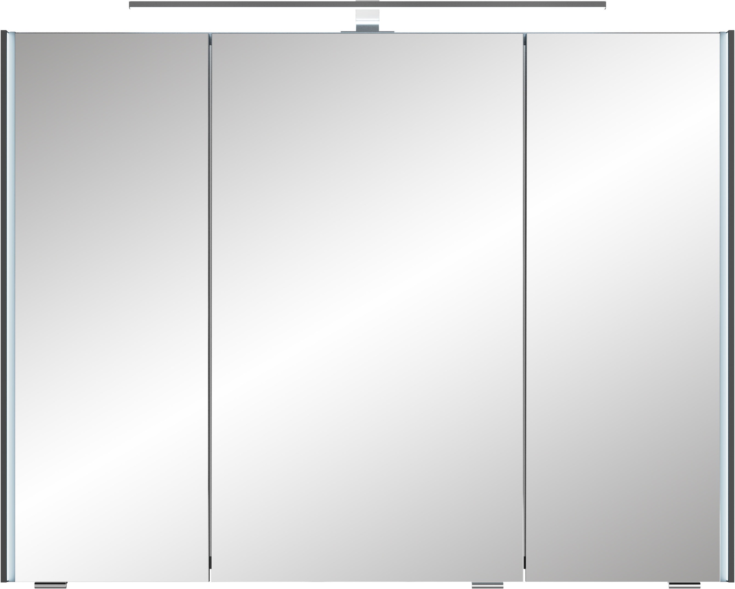 Saphir Badmöbel-Set »Serie 7045 2-teilig Mineralmarmor-Waschtisch mit LED-Spiegelschrank«, (Set, 2 St.), Badezimmer-Set 93,2 cm breit, inkl. Türdämpfer, 3 Türen, 2 Schubladen