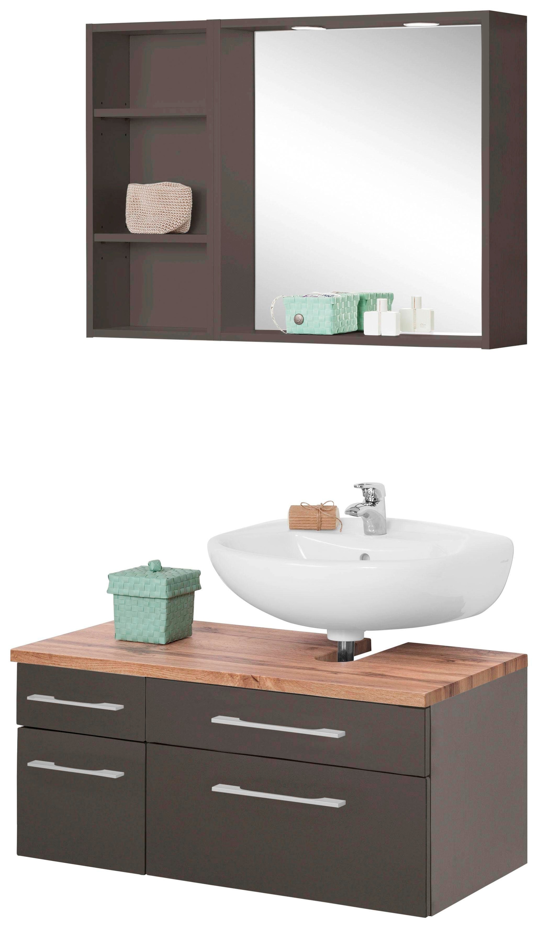 welltime Badmöbel-Set "Davos" 3 Stk. tlg. günstig online kaufen