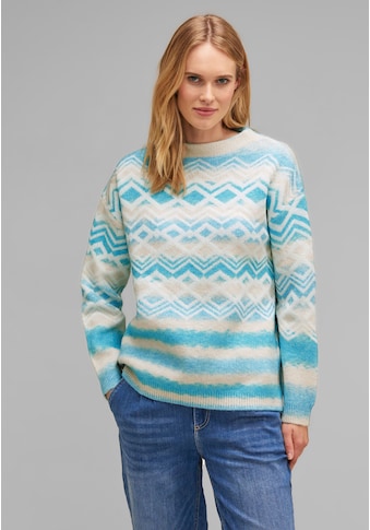 Longpullover, mit Stehkragen