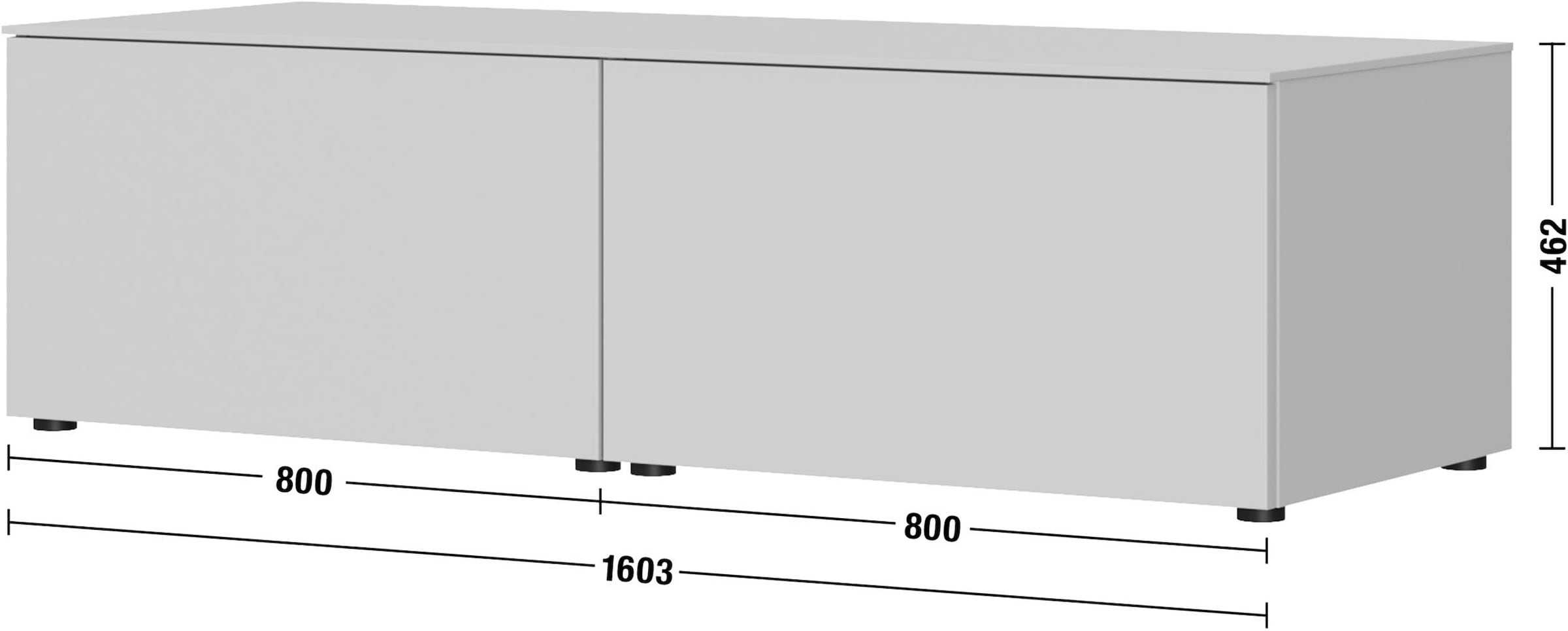 nobilia® Lowboard »Avala, 46 x 59 cm (H/T), versch. Breiten« optional mit Echtholzfurnier-Abdeckboden