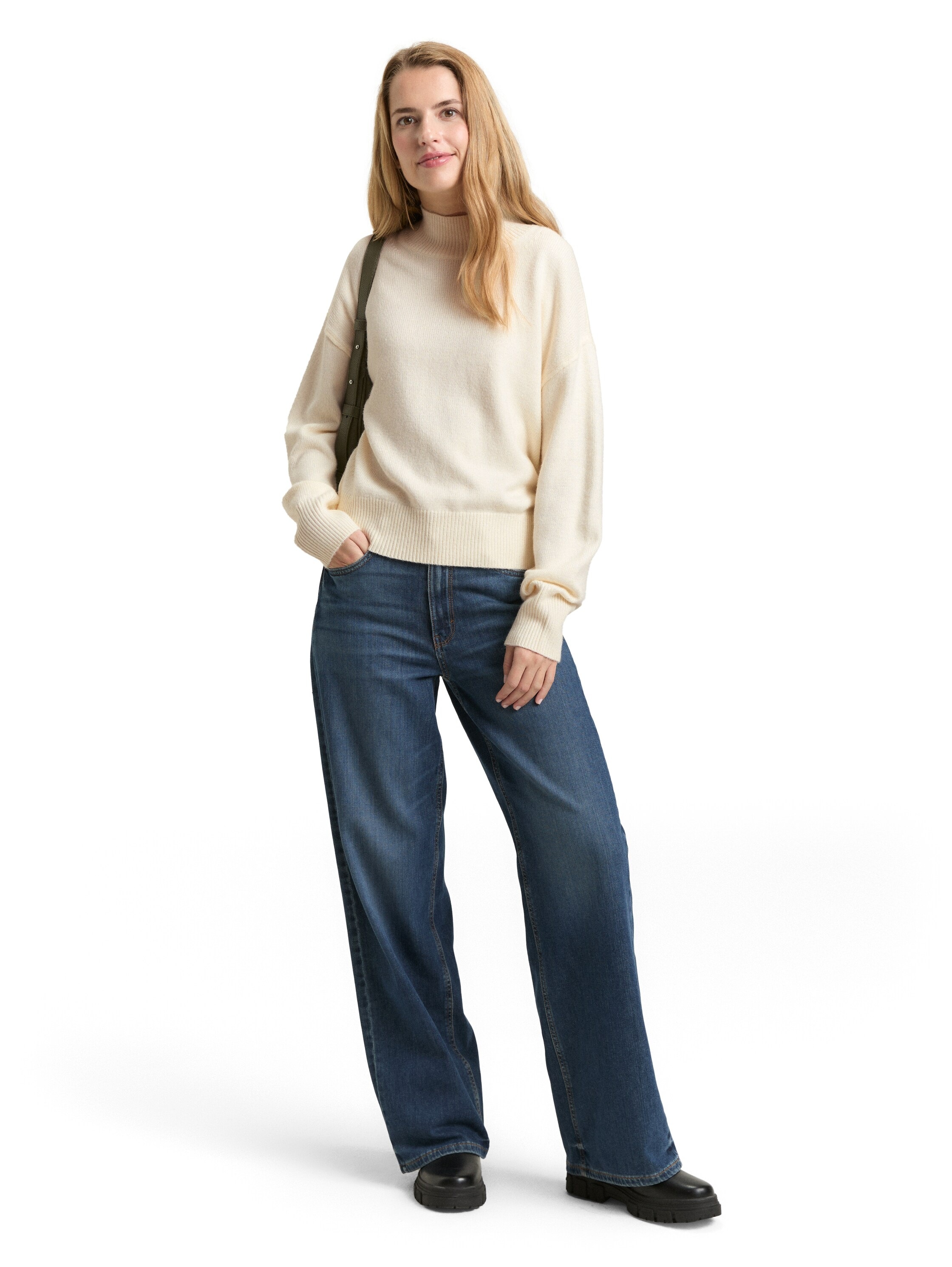 TOM TAILOR Strickpullover mit Rippbündchen