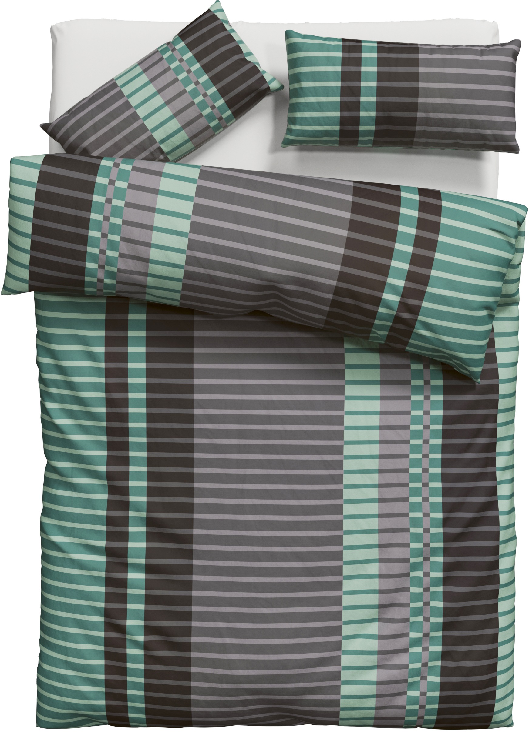 my home Bettwäsche "Philine" 2 Stk. tlg. mit modernen Streifen, Bettwäsche günstig online kaufen