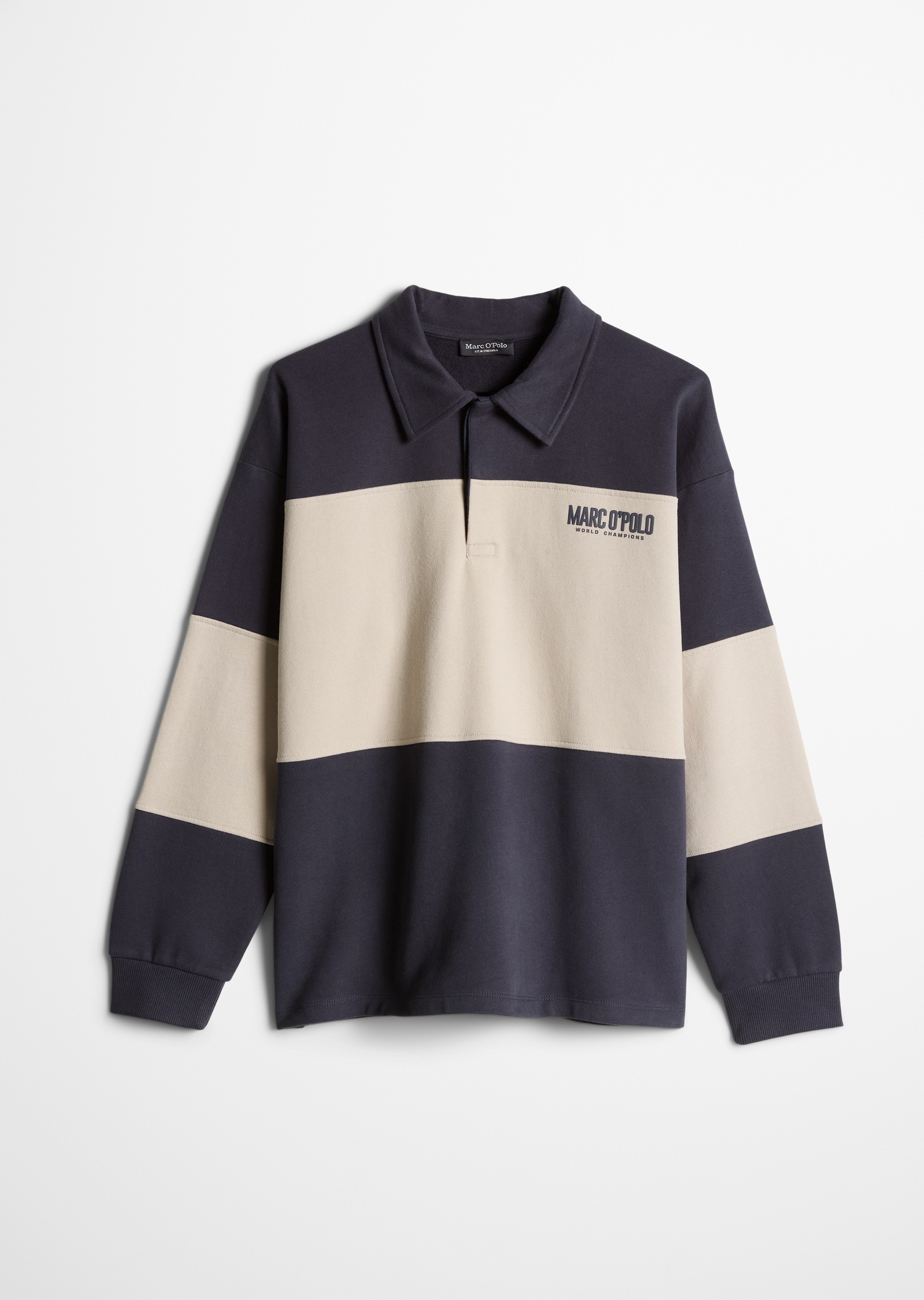 Marc O'Polo Sweatshirt , mit Polokragen und Blockstreifen
