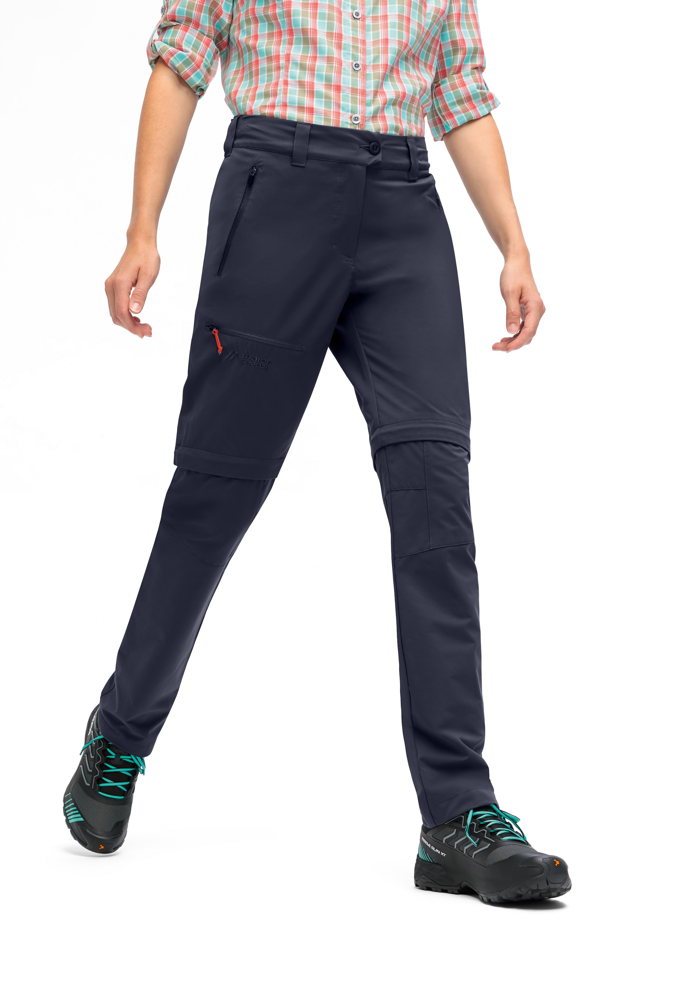 Maier Sports Outdoorhose »Nata Zip Loop«, Damen Wanderhose, Zip-Off Funktionshose, 3 Taschen, Regular Fit