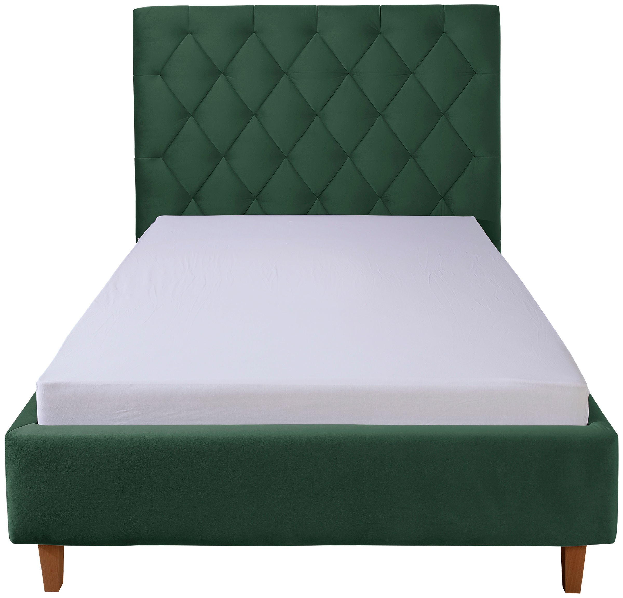 Thumbnail - Home affaire Polsterbett "Sunley 140" Kreuzsteppung, Kopfteilhöhe 142 cm, ohne oder mit Matratze/Lattenrost