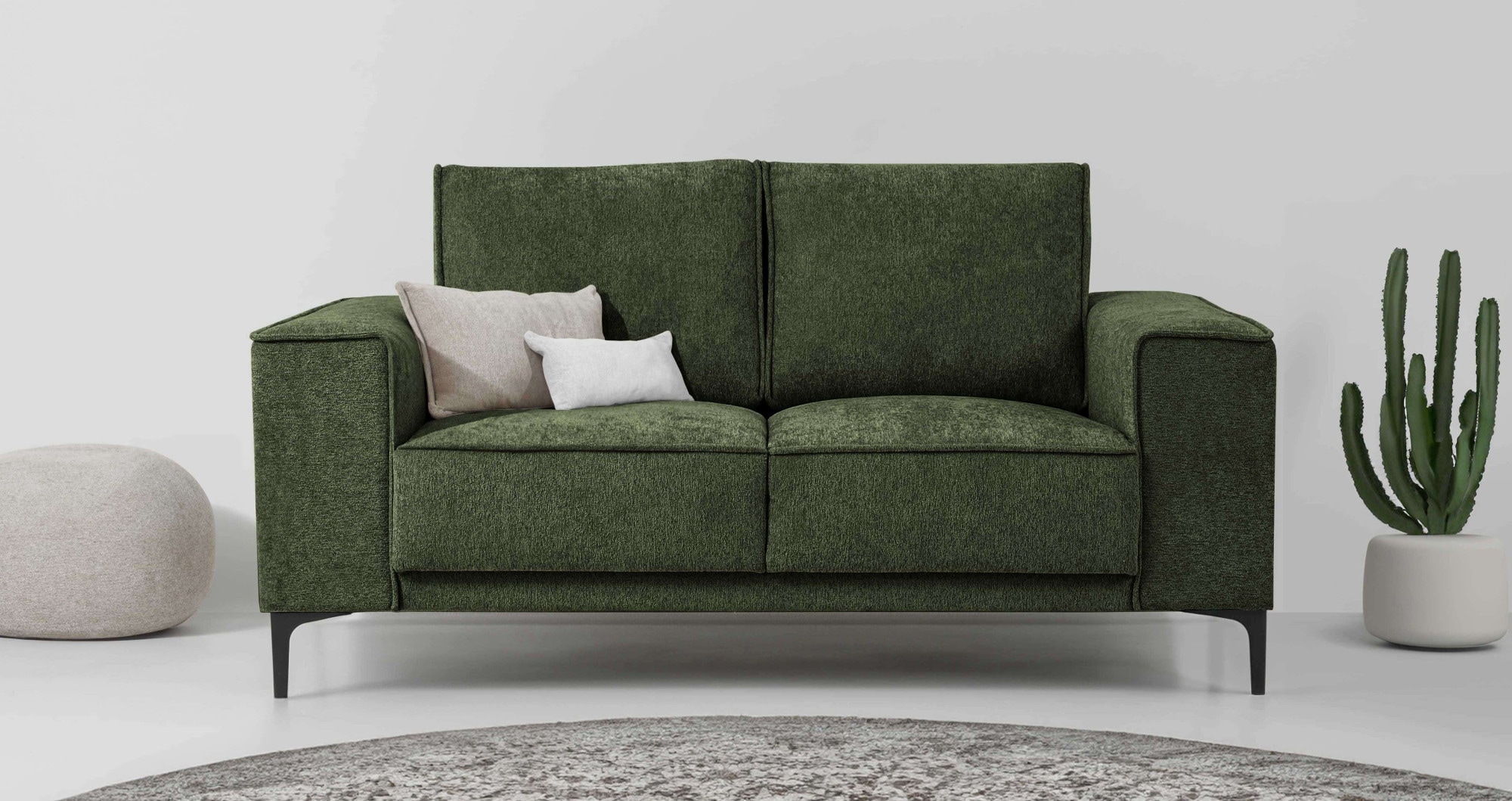 Places of Style 2-Sitzer "Kompaktsofa Oland, Struktur, Flachgewebe, Luxus-M günstig online kaufen