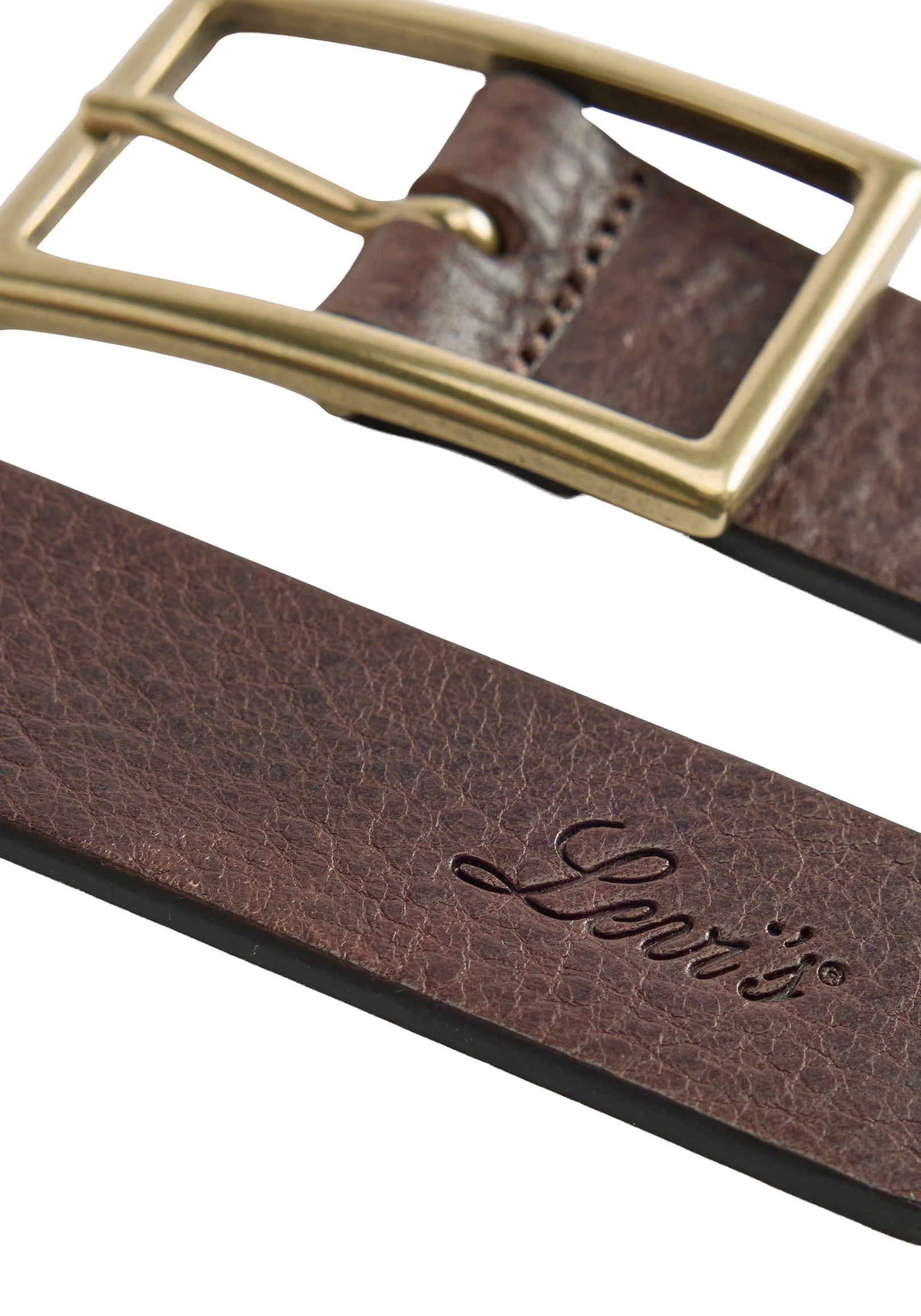 Levi's® Ledergürtel »RECTANGLE BELT«, mit goldfarbener Schließe und Logoprägung
