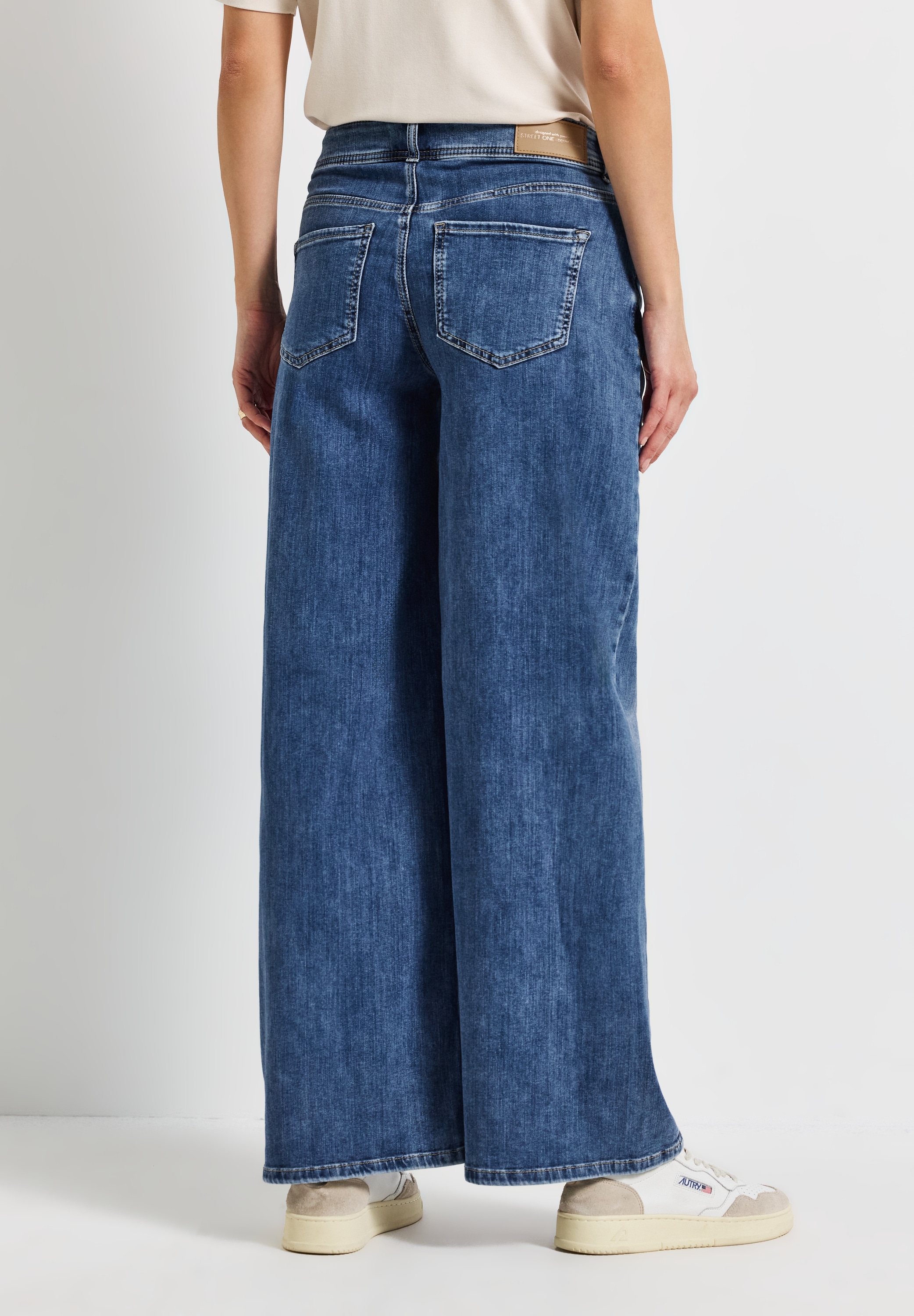 Thumbnail - STREET ONE Weite Jeans "STYLE PALAZZO" Loose Fit, mit Stretch, 5-Pocket-Style