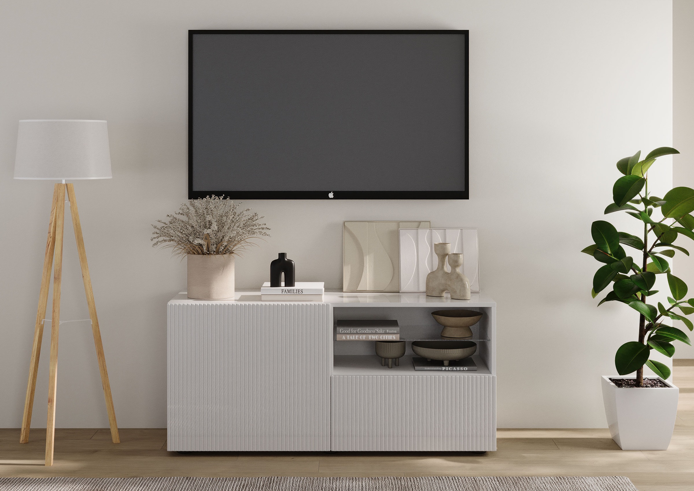 INOSIGN Lowboard "Rio Breite 120 cm, TV-Board 1 Tür u. 1 Schubkasten, TV-Sc günstig online kaufen