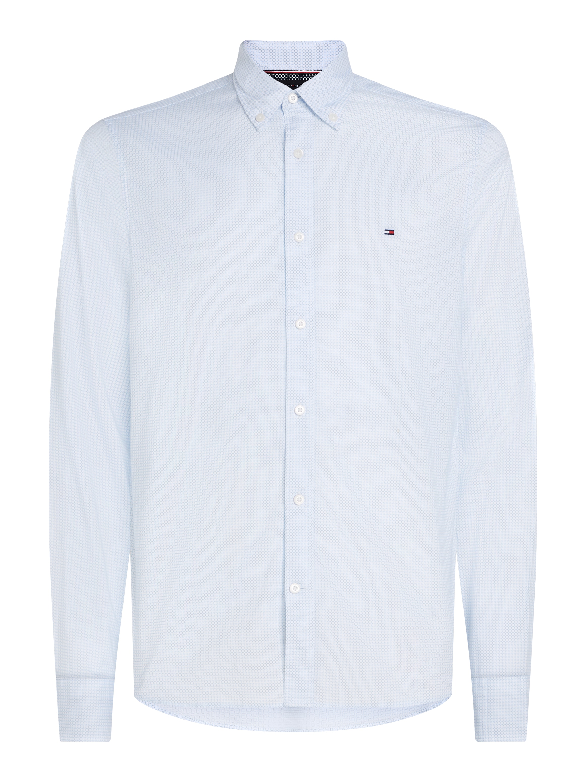 Tommy Hilfiger Businesshemd »FLEX MICRO FOULARD SF SHIRT«, Mit Minimal-Print, Button-down-Kragen