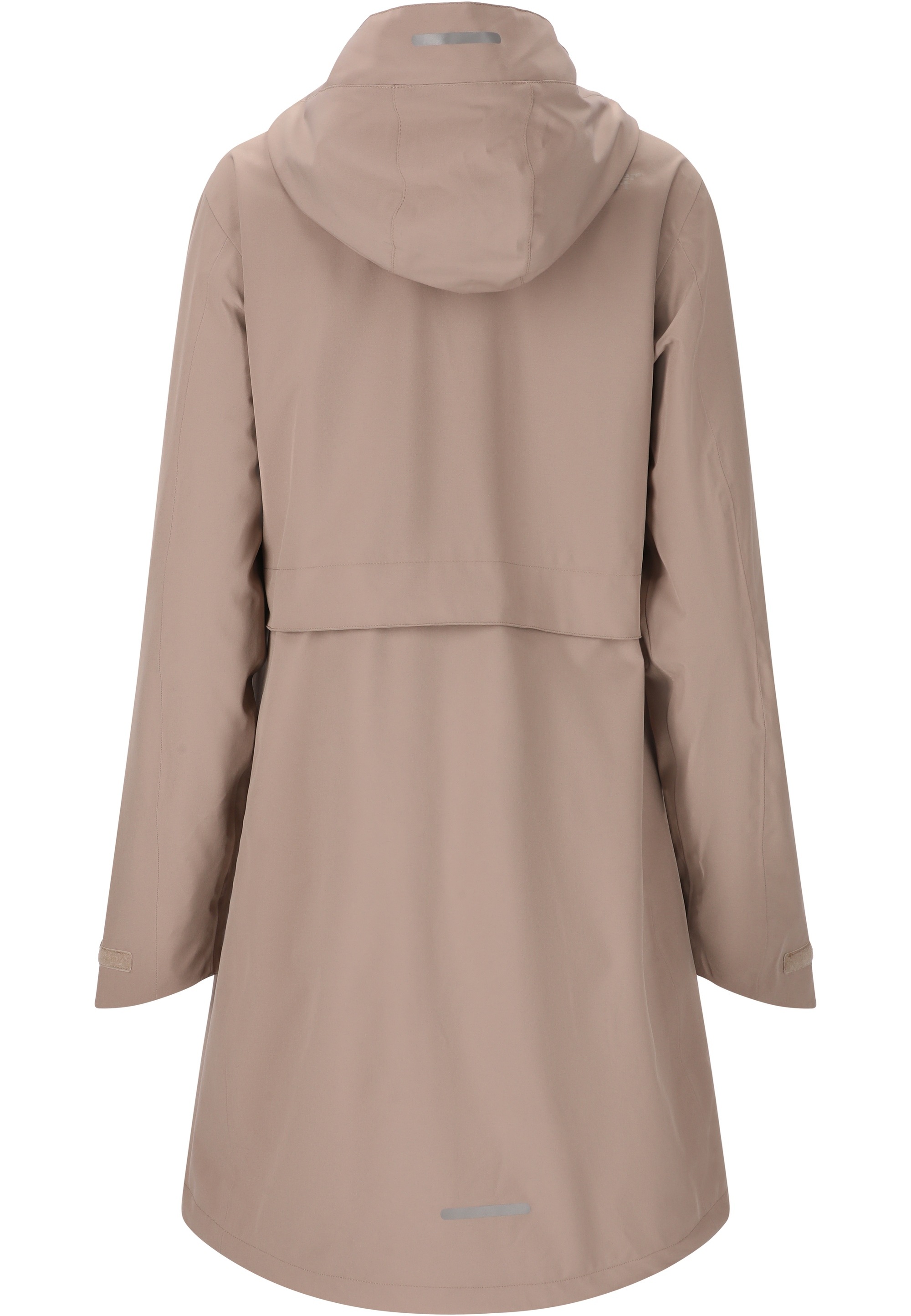 Outdoorjacke WEATHER REPORT "Dayton", Damen, Gr. 36, beige (hellbeige), 90% Polyester, 10% Elasthan, unifarben, lang, ohne Ausschnitt, Jacken Outdoorjacke, mit getapten Nähten 3
