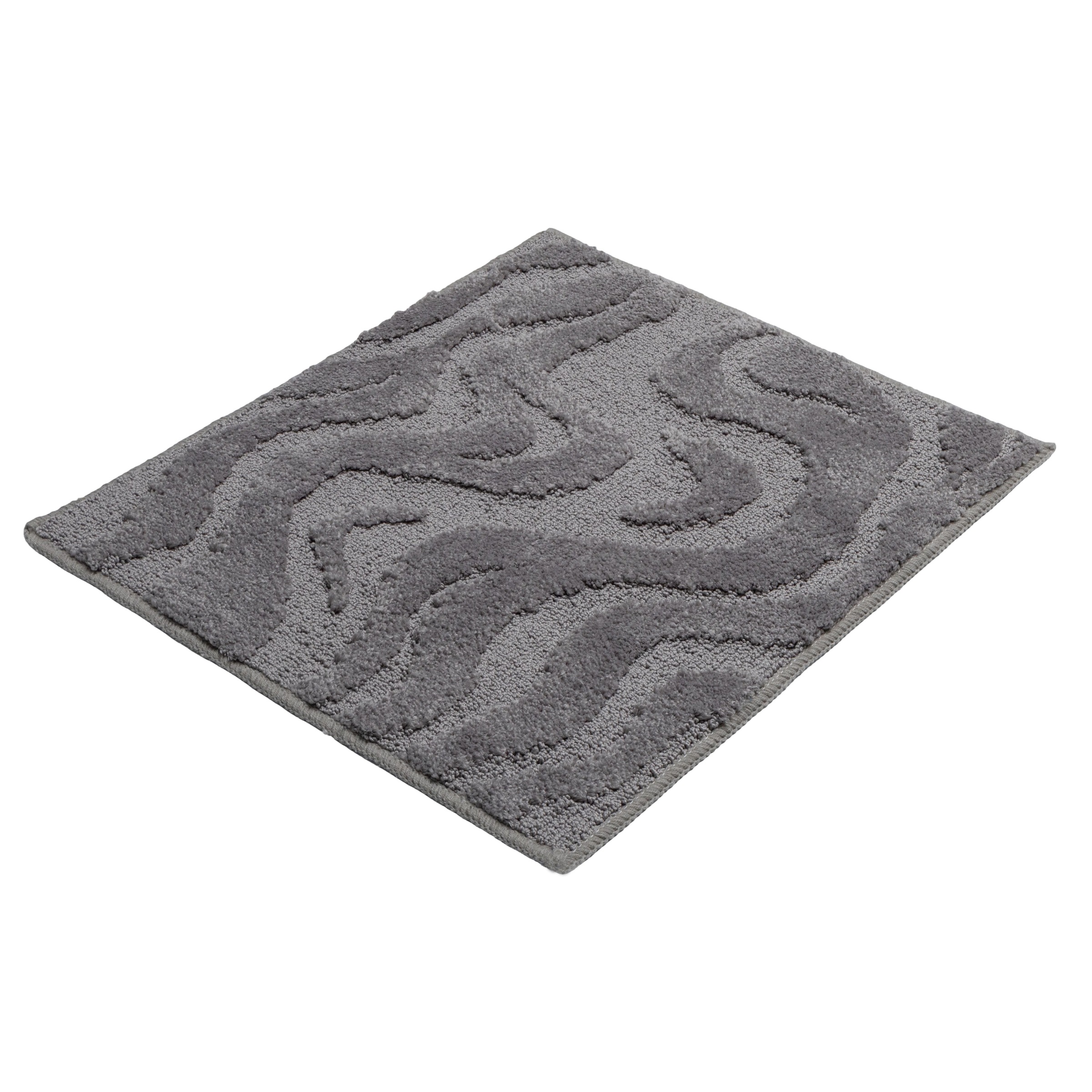 OTTO home Badematte "Wave, Badvorleger, Badezimmer Teppich" Höhe 10 mm rutschhemmend beschichtet fußbodenheizungsgeeignet  schnell trocknend Hoch-Tief-Effekt, modernes Muster, Welle, Badteppich, Duschvorleger