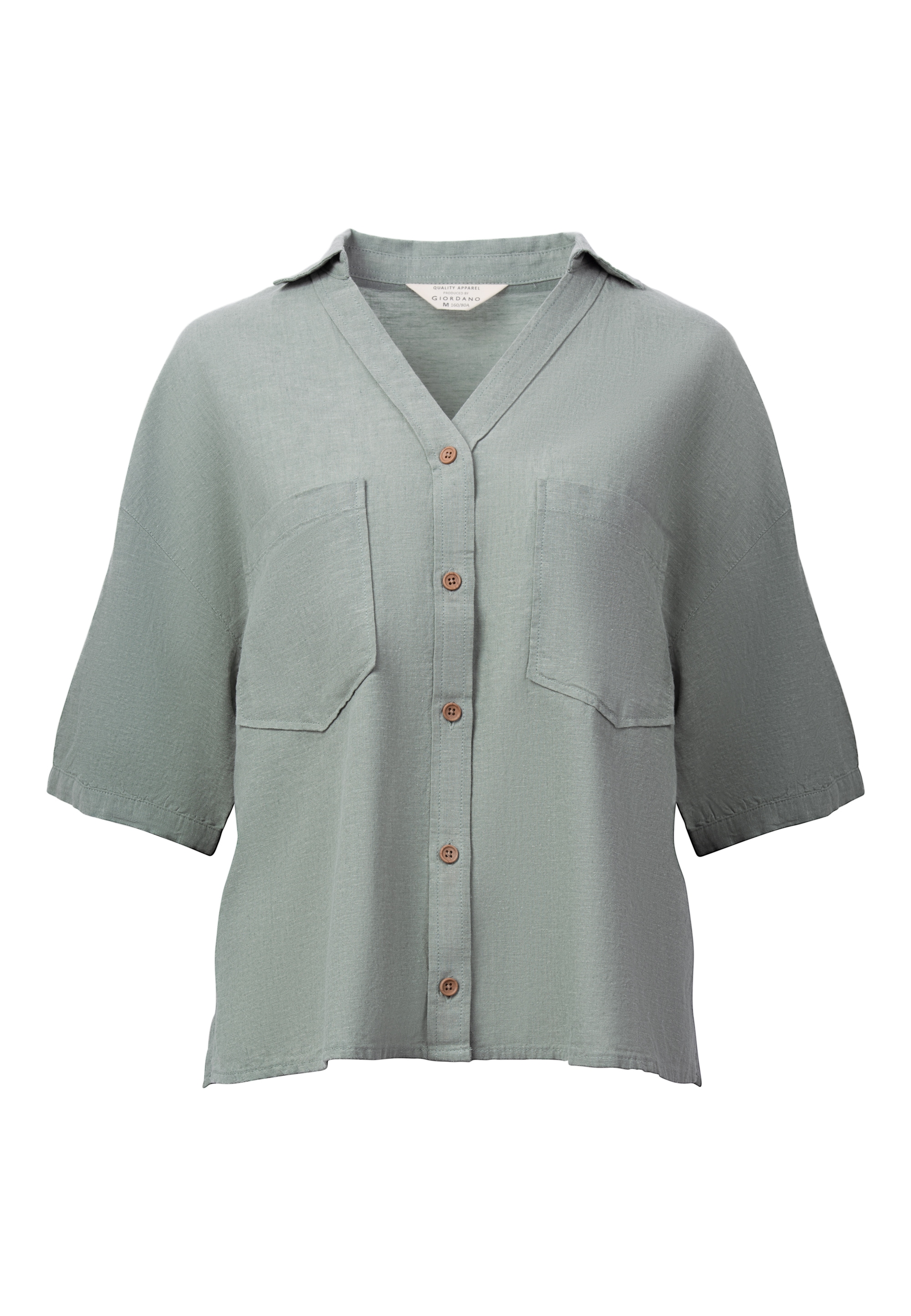 GIORDANO Klassische Bluse, mit schicken | BAUR Puffärmeln bestellen