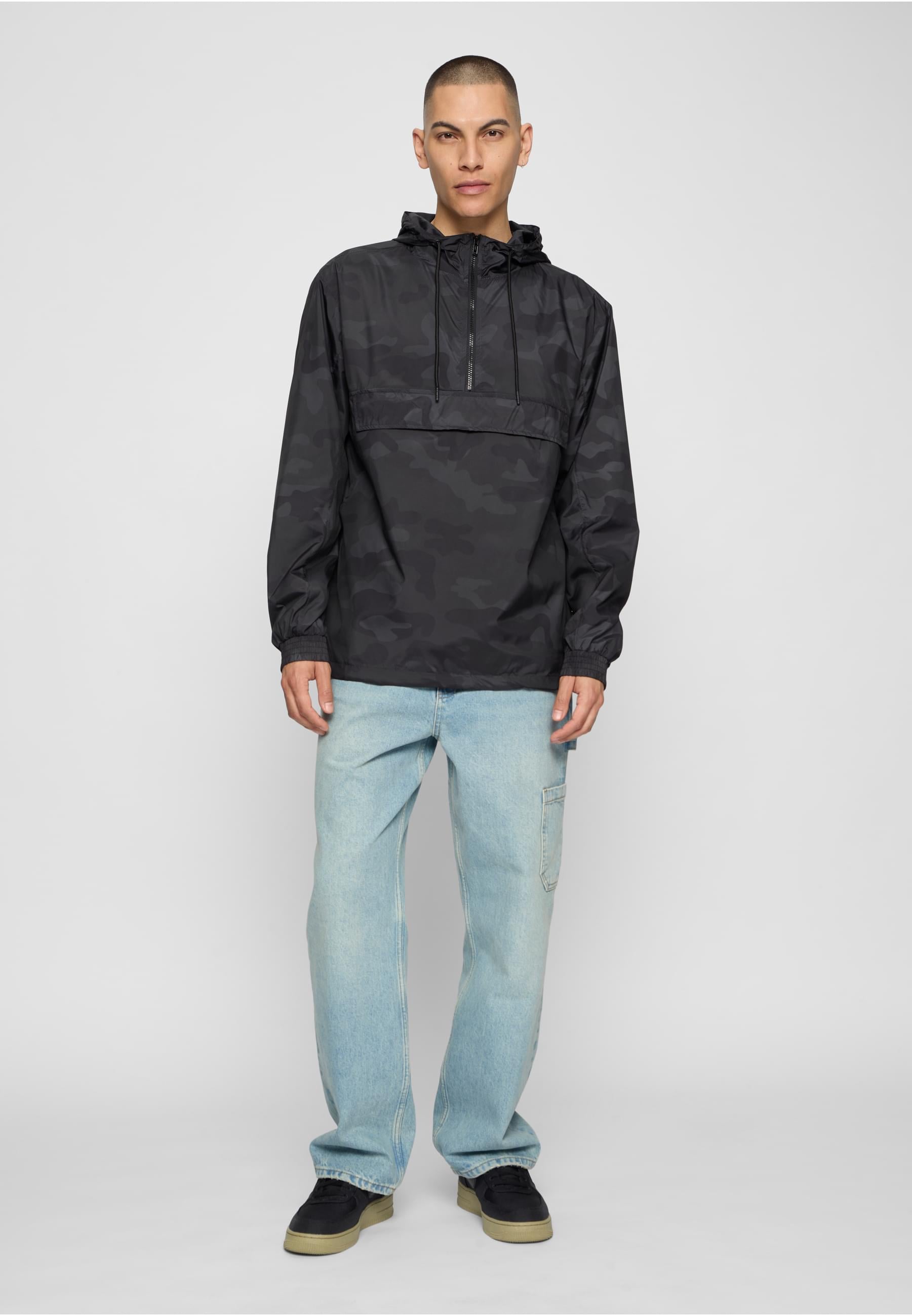 URBAN CLASSICS Anorak »Urban Classics Herren Camo Pull Over Windbreaker«, (1 St.), mit Kapuze
