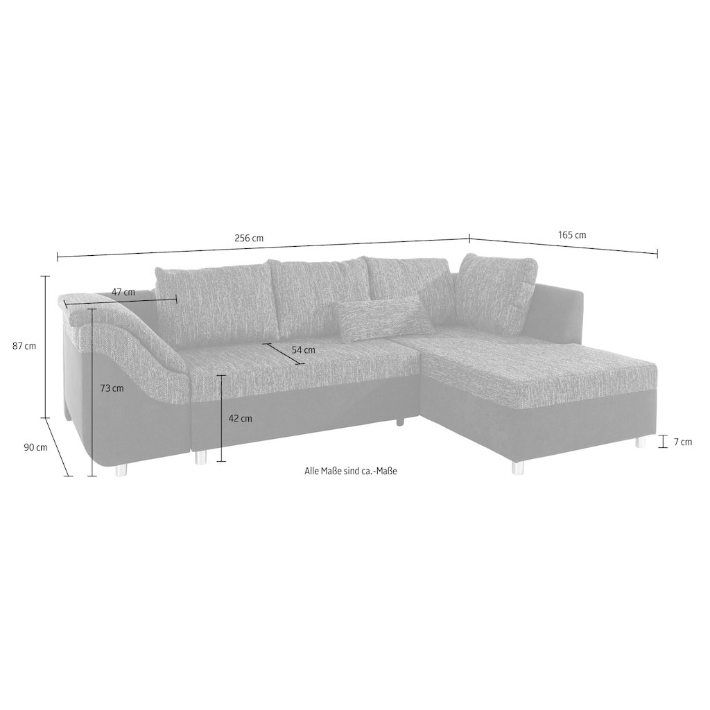 COLLECTION AB Ecksofa »Sally L-Form«