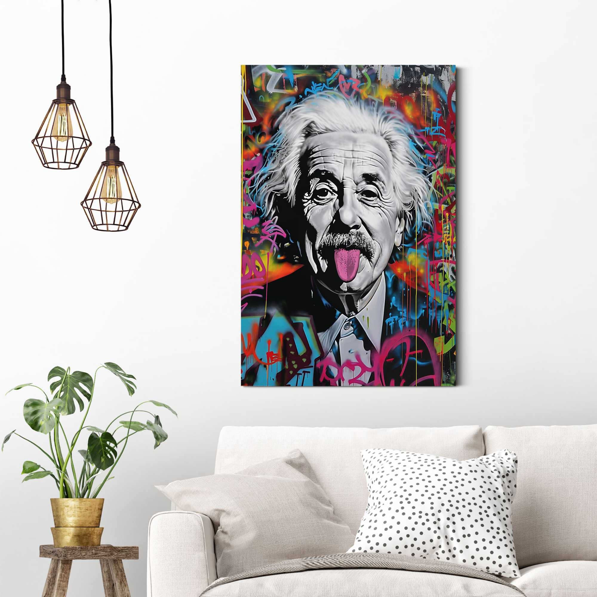 Reinders! Deco-Panel »Graffiti Einstein«, Hobbyraum - Mehrfarbig - MDF - Street Art - 60x90 cm
