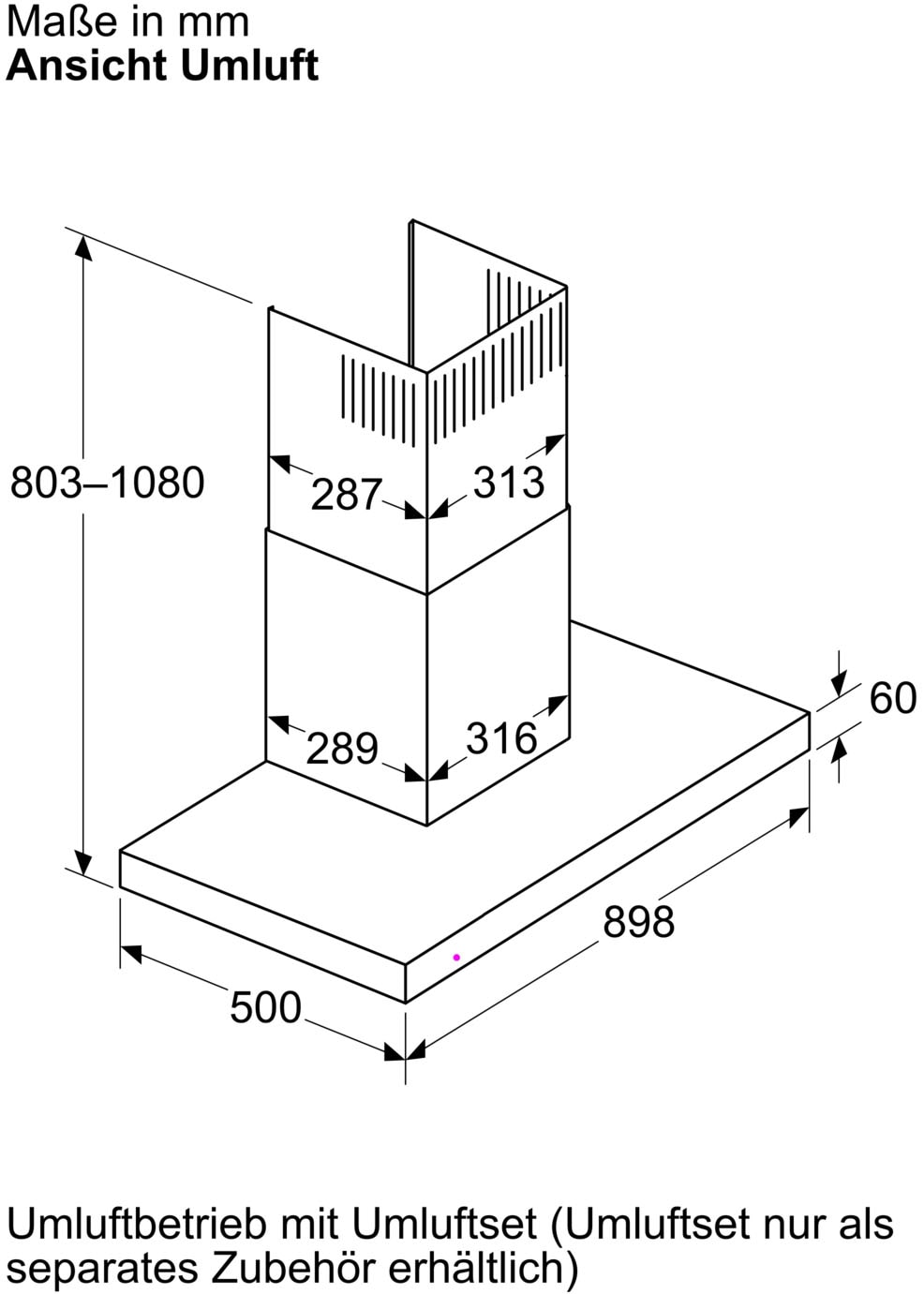 BOSCH Wandhaube »DWB93BC30« Serie Serie 2