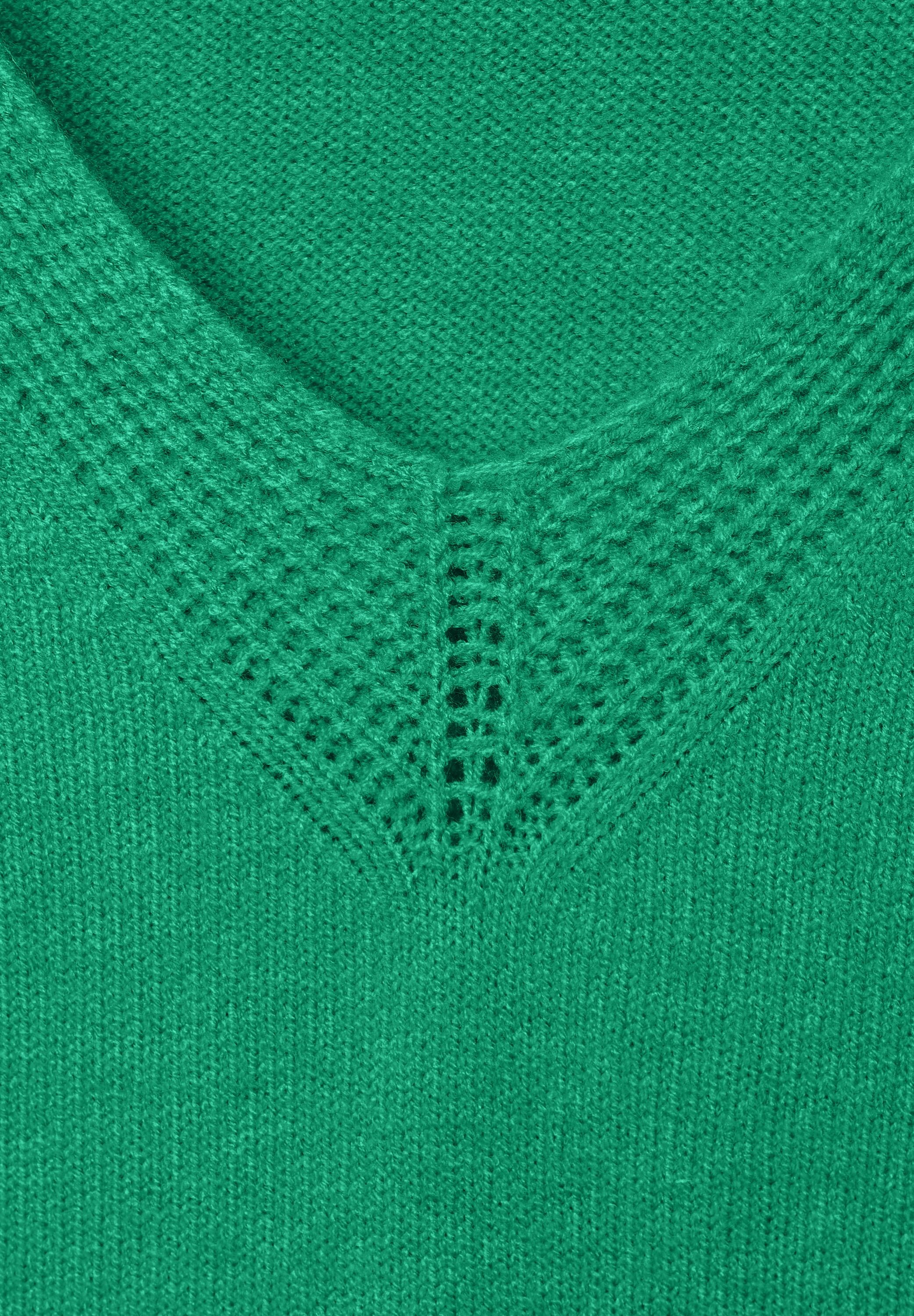 STREET ONE V-Ausschnitt-Pullover, in Melange Optik