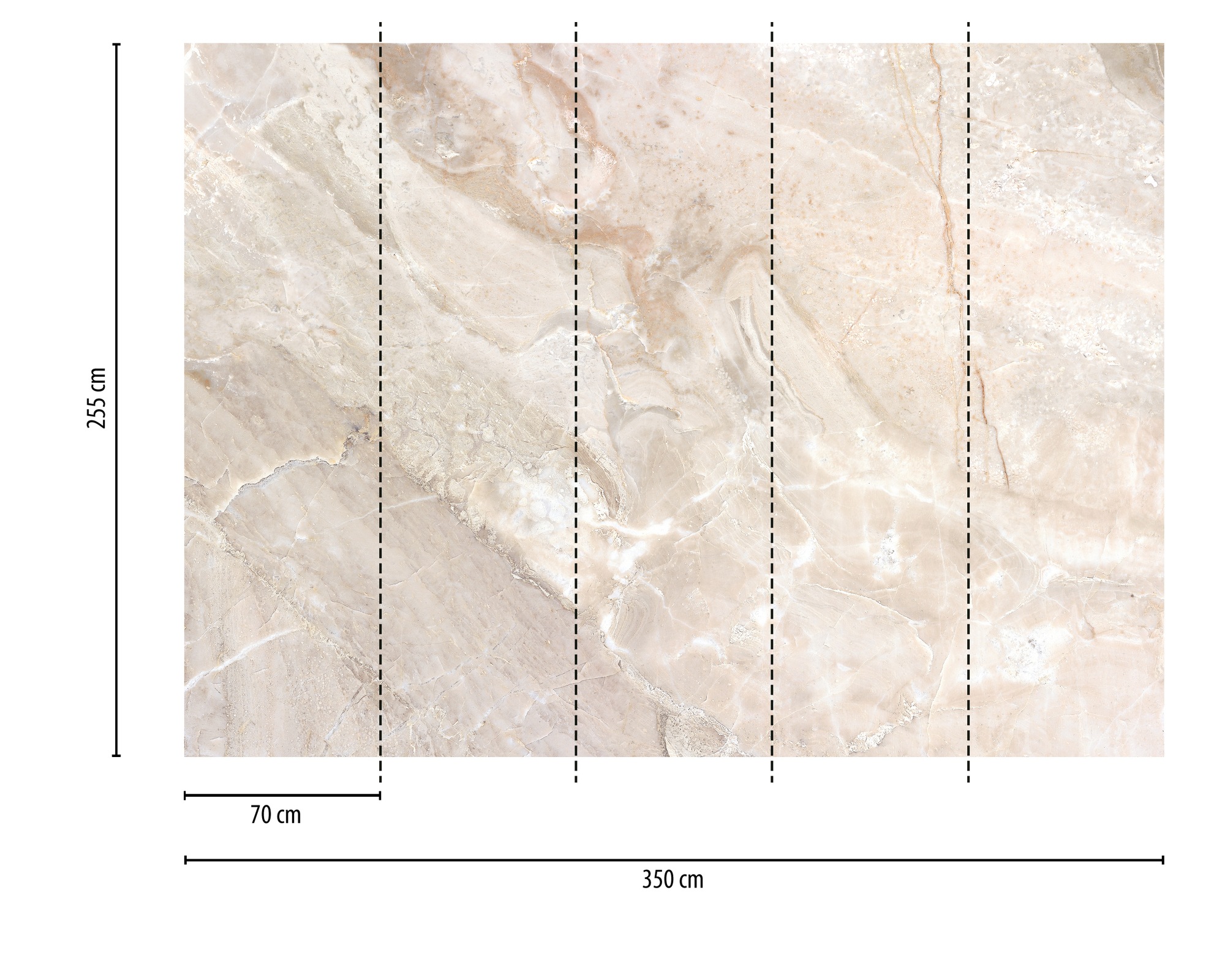 A.S. Création Vliestapete »Fototapete Marmoroptik Beige Weiß Naturstein« matt strukturiert